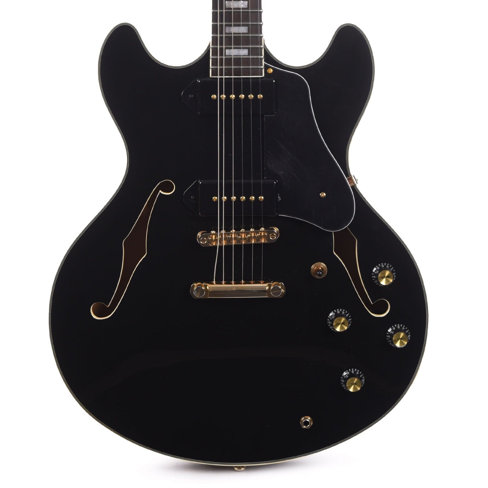 Sire Larry Carlton H7V Semi-Hollow Black w/Gold Hardware Electric Guitars / Semi-Hollow