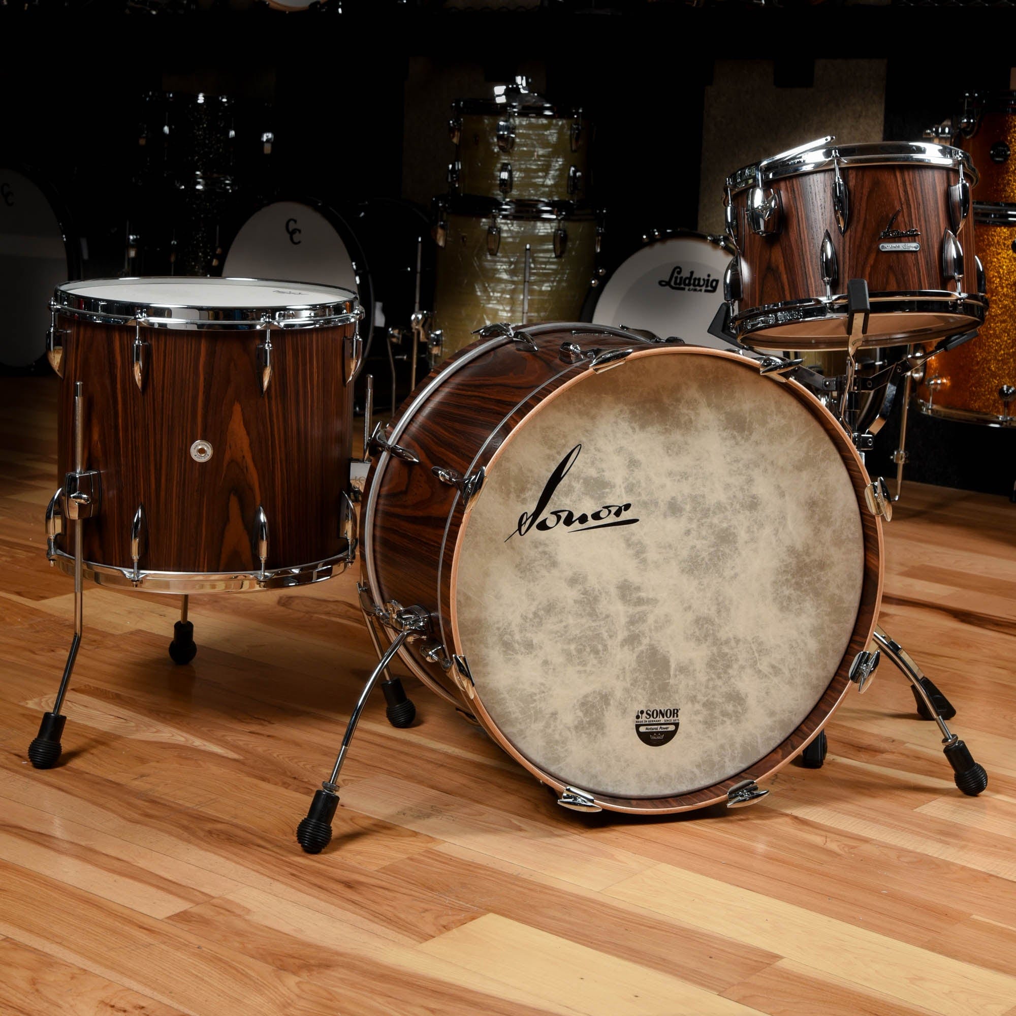 Sonor Vintage Series 13/16/22 3pc. Drum Kit Rosewood Semi-Gloss ...