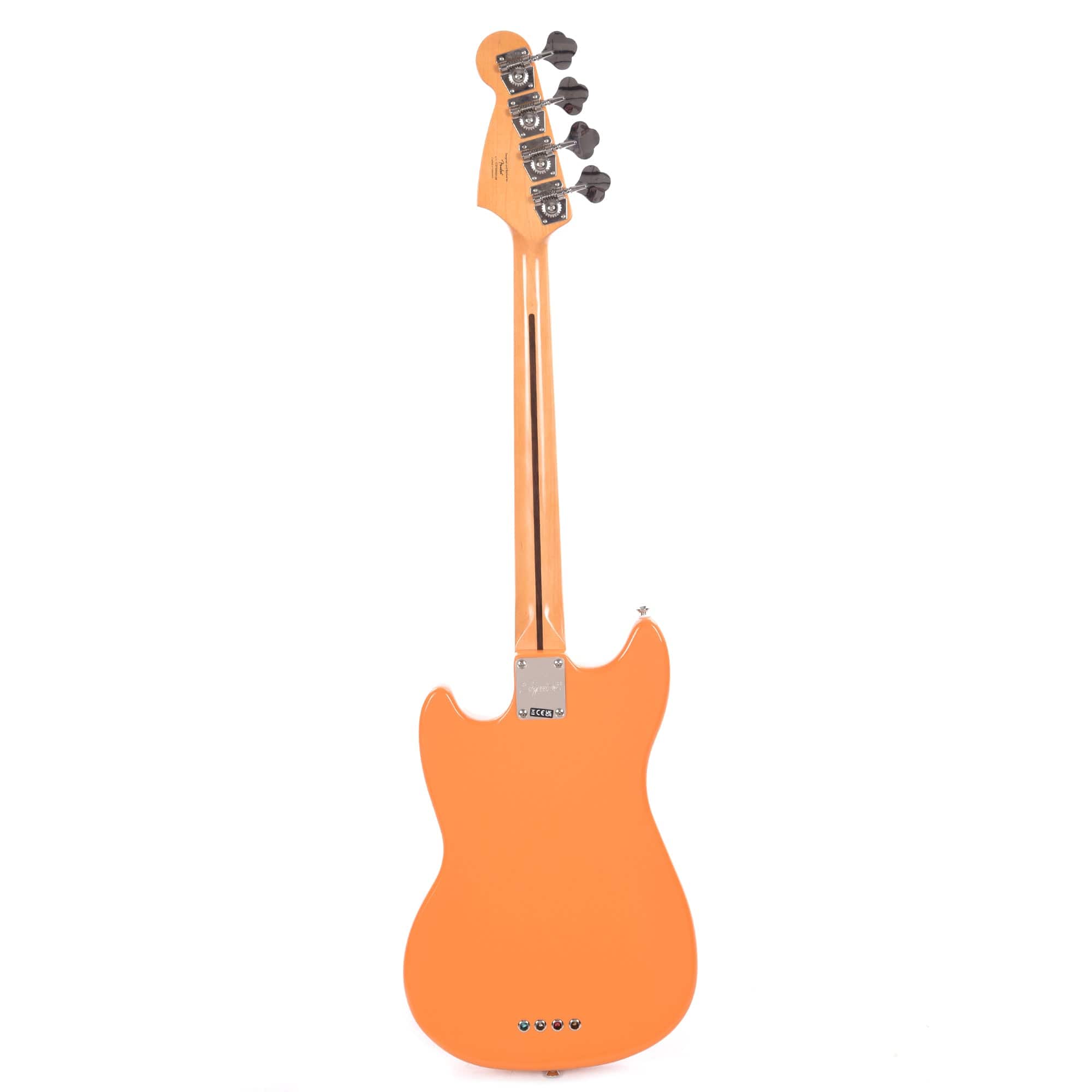 Squier Classic Vibe '60s Competition Mustang Bass Capri Orange w/Dakota Red Stripe Bass Guitars / 4-String