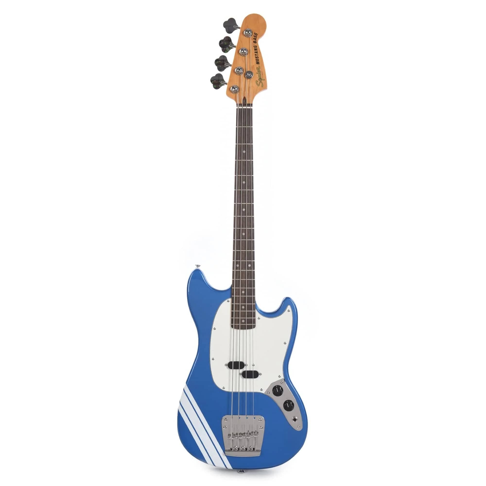 Squier Classic Vibe '60s Competition Mustang Bass Lake Placid Blue w/Olympic White Stripe Bass Guitars / 4-String