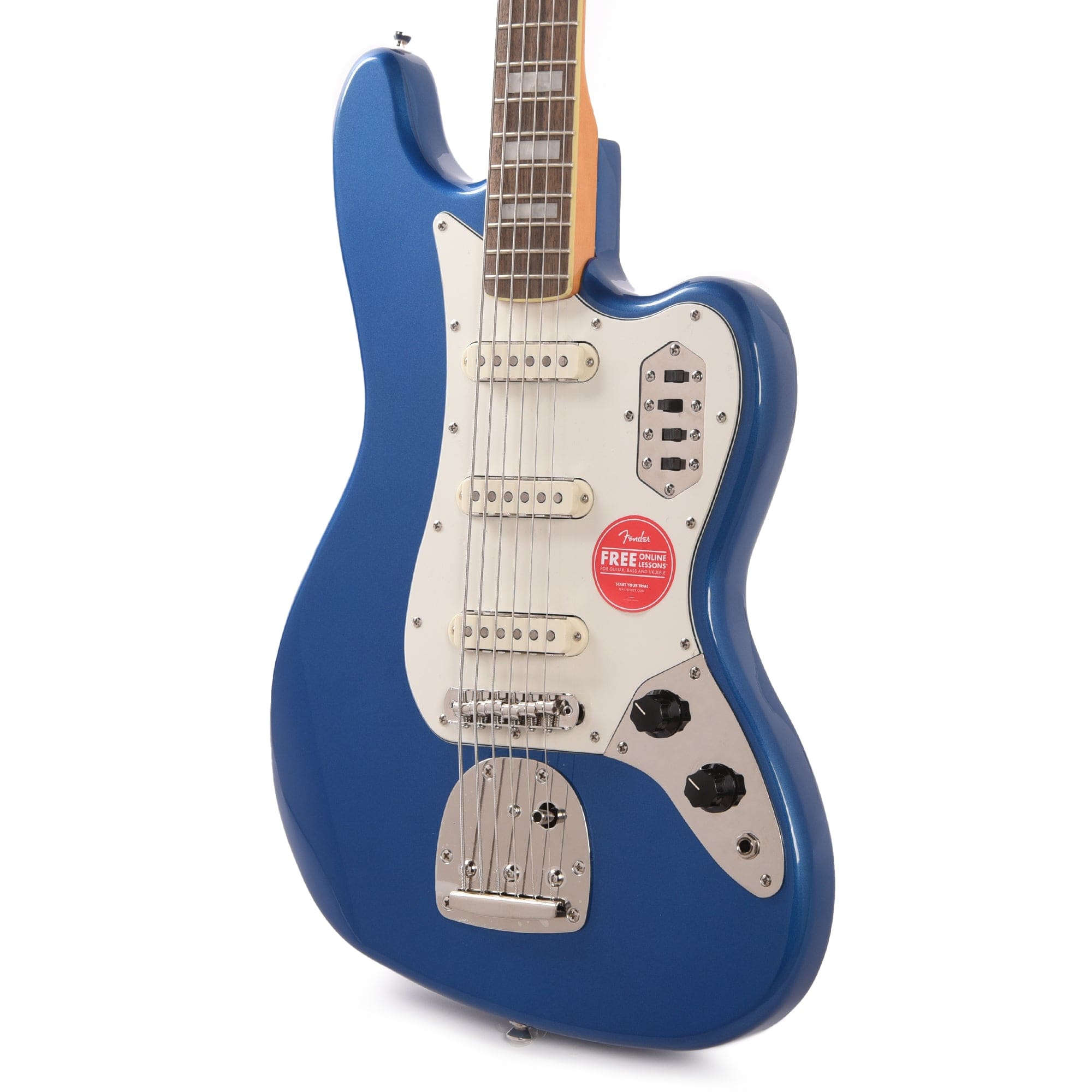 Squier Classic Vibe Bass VI Lake Placid Blue w/Matching Headcap & 3-Ply Parchment Pickguard Bass Guitars / 5-String or More