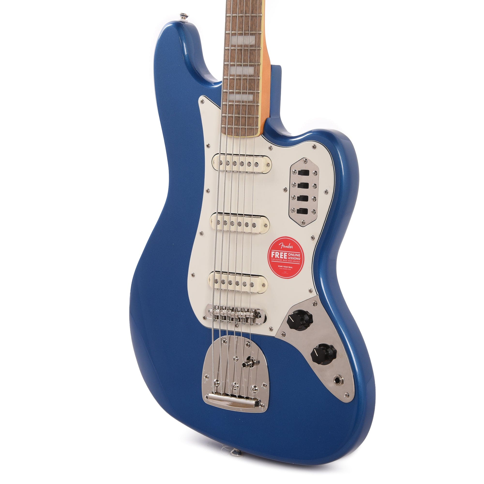 Squier Classic Vibe Bass VI Lake Placid Blue w/Matching Headcap & 3-Ply Parchment Pickguard Bass Guitars / 5-String or More