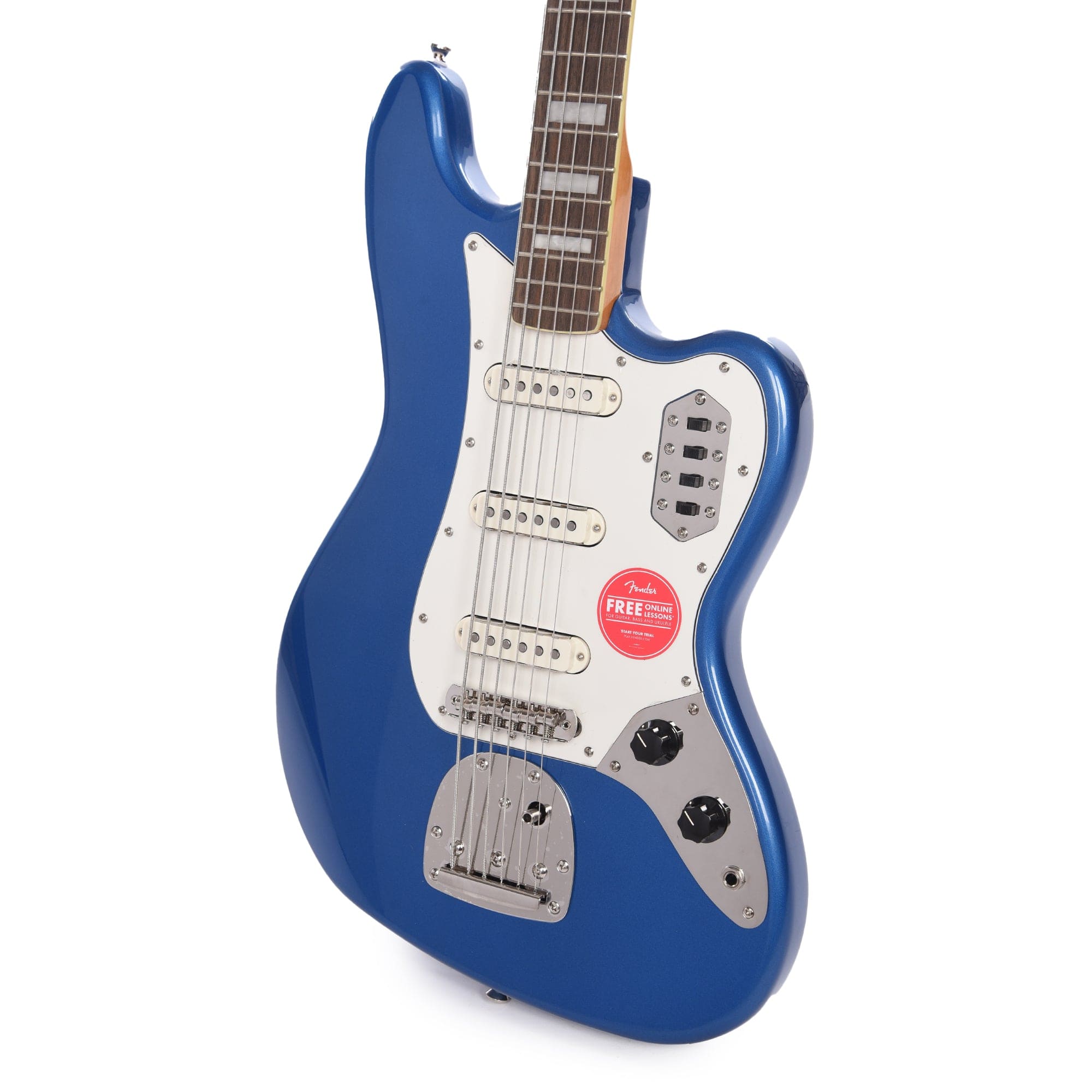 Squier Classic Vibe Bass VI Lake Placid Blue w/Matching Headcap & 3-Ply Parchment Pickguard Bass Guitars / 5-String or More