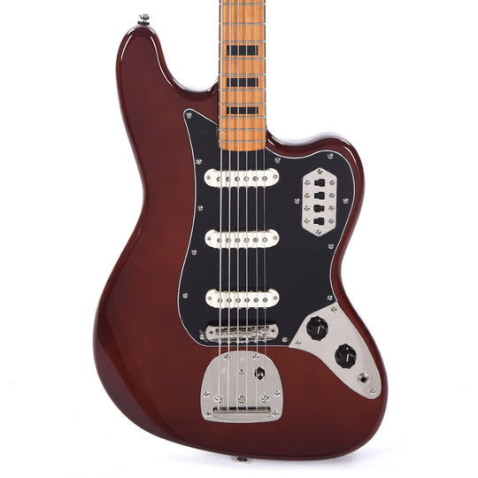 Squier Classic Vibe Bass VI Maple Neck Walnut w/Black Blocks/Binding & 3-Ply Black Bass Guitars / 5-String or More