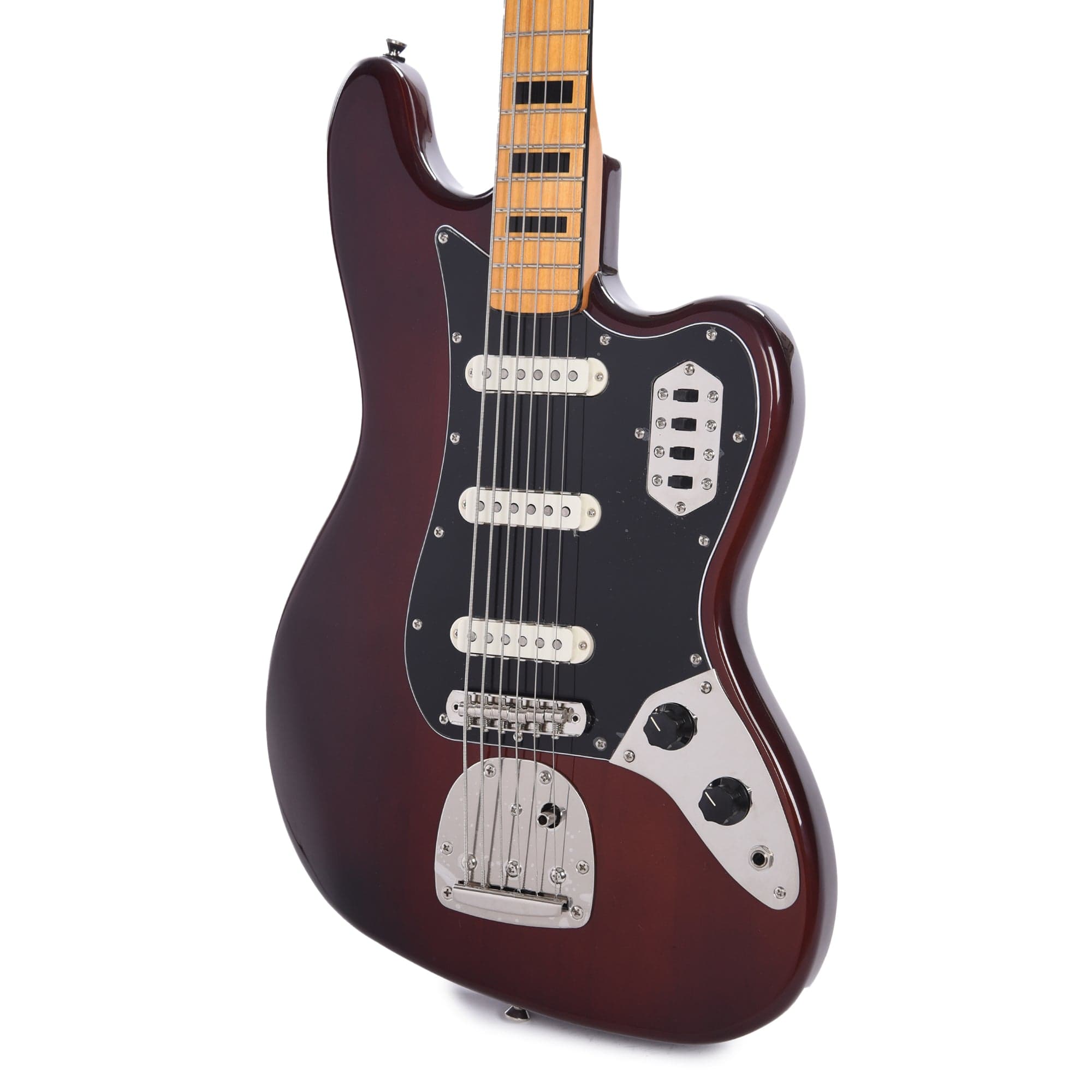 Squier Classic Vibe Bass VI Maple Neck Walnut w/Black Blocks/Binding & 3-Ply Black Bass Guitars / 5-String or More