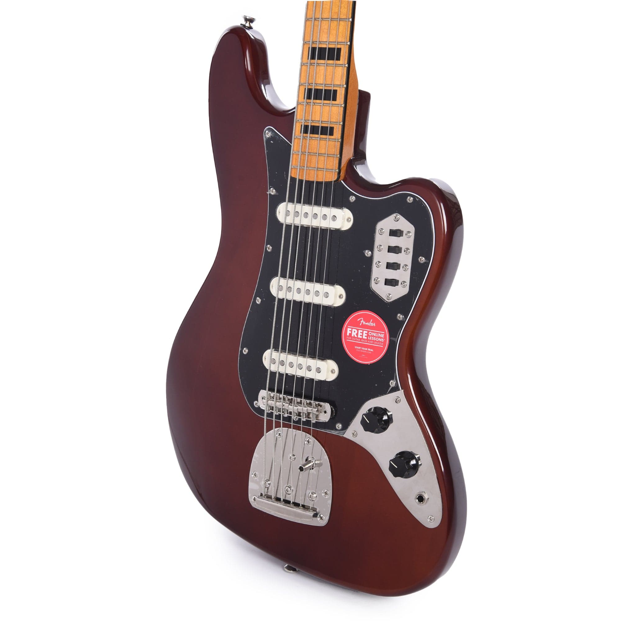 Squier Classic Vibe Bass VI Maple Neck Walnut w/Black Blocks/Binding & 3-Ply Black Bass Guitars / 5-String or More