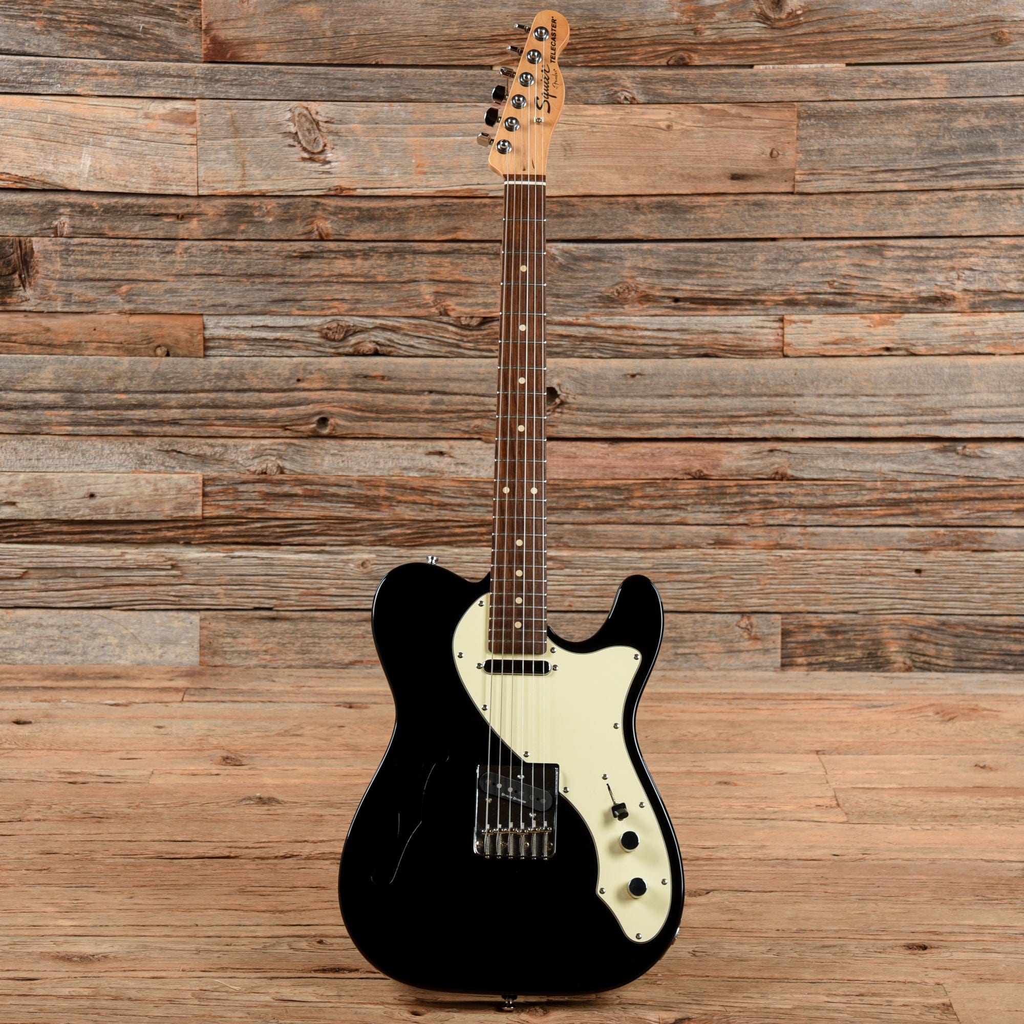 Squier Vintage Modified Telecaster Thinline Black 2007 Electric Guitars / Semi-Hollow