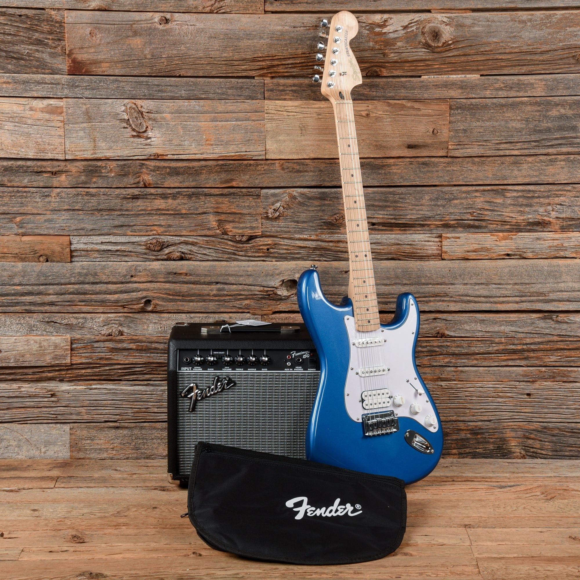 Squier Affinity Stratocaster HSS Lake Placid Blue Pack w/Frontman15G Amplifier Electric Guitars / Solid Body