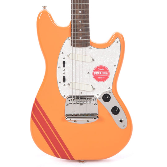 Squier Classic Vibe '60s Competition Mustang Capri Orange w/Dakota Red Stripe Electric Guitars / Solid Body