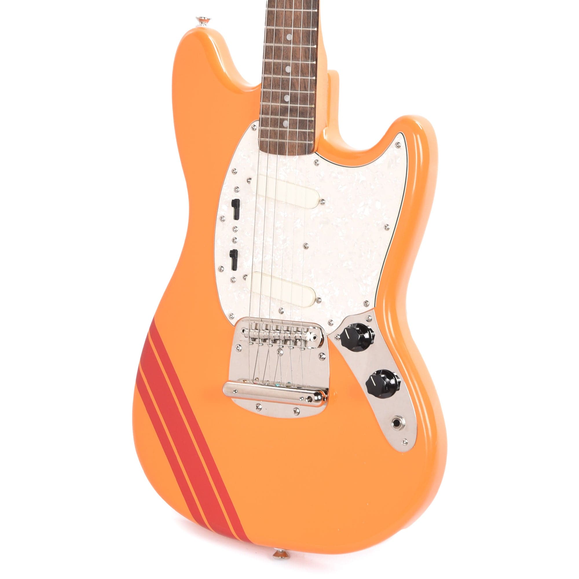 Squier Classic Vibe '60s Competition Mustang Capri Orange w/Dakota Red Stripe Electric Guitars / Solid Body