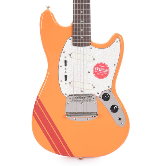 Squier Classic Vibe '60s Competition Mustang Capri Orange w/Dakota Red Stripe Electric Guitars / Solid Body