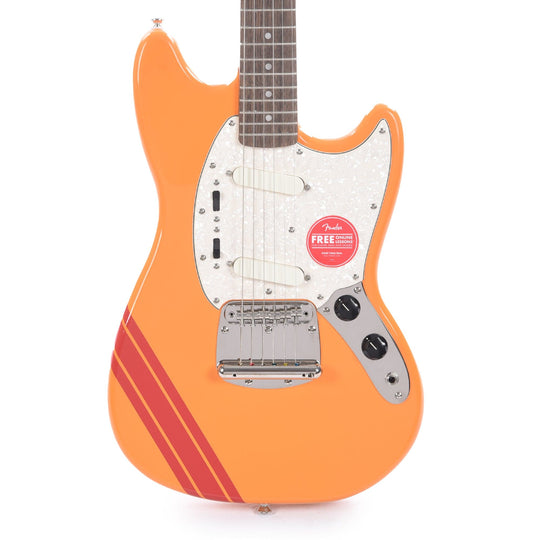 Squier Classic Vibe '60s Competition Mustang Capri Orange w/Dakota Red Stripe Electric Guitars / Solid Body