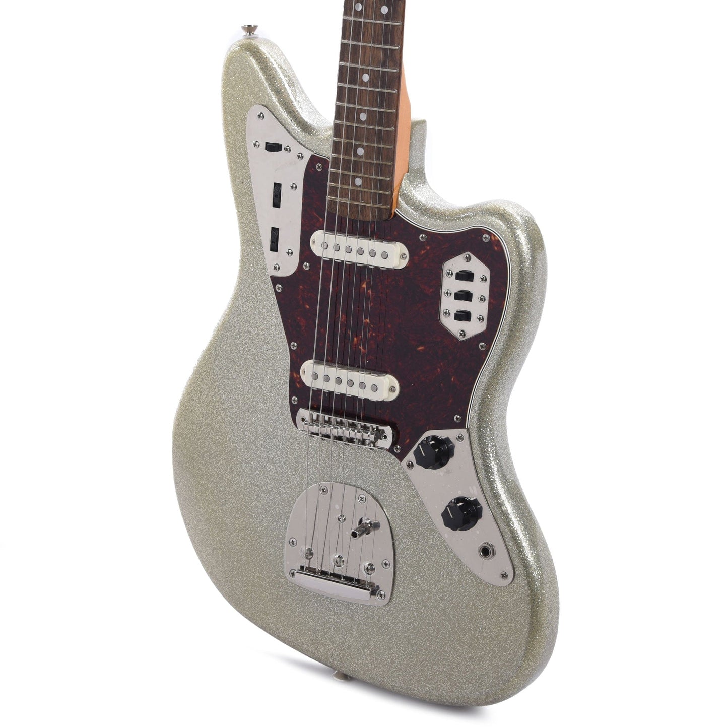 Squier Classic Vibe '60s Jaguar Silver Sparkle w/Matching Headcap Electric Guitars / Solid Body