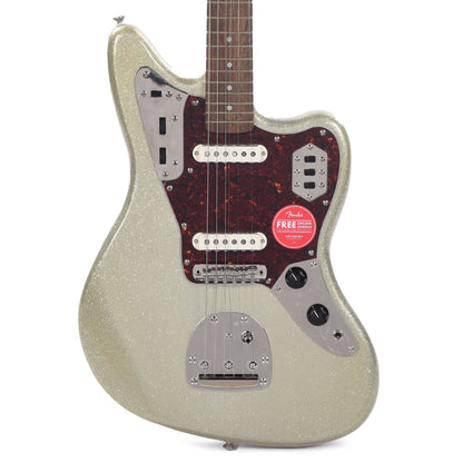 Squier Classic Vibe '60s Jaguar Silver Sparkle w/Matching Headcap Electric Guitars / Solid Body