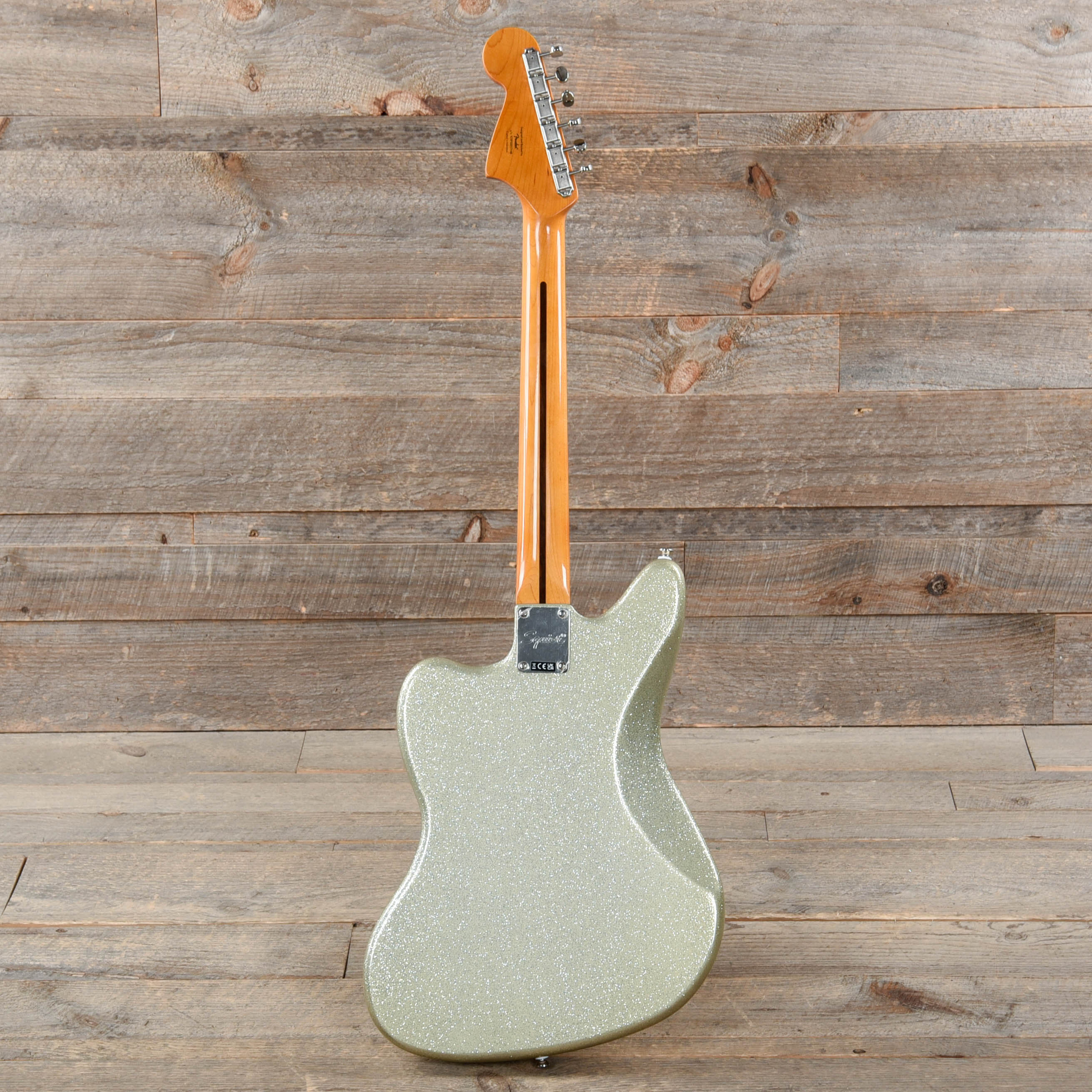 Squier Classic Vibe '60s Jaguar Silver Sparkle w/Matching Headcap Electric Guitars / Solid Body