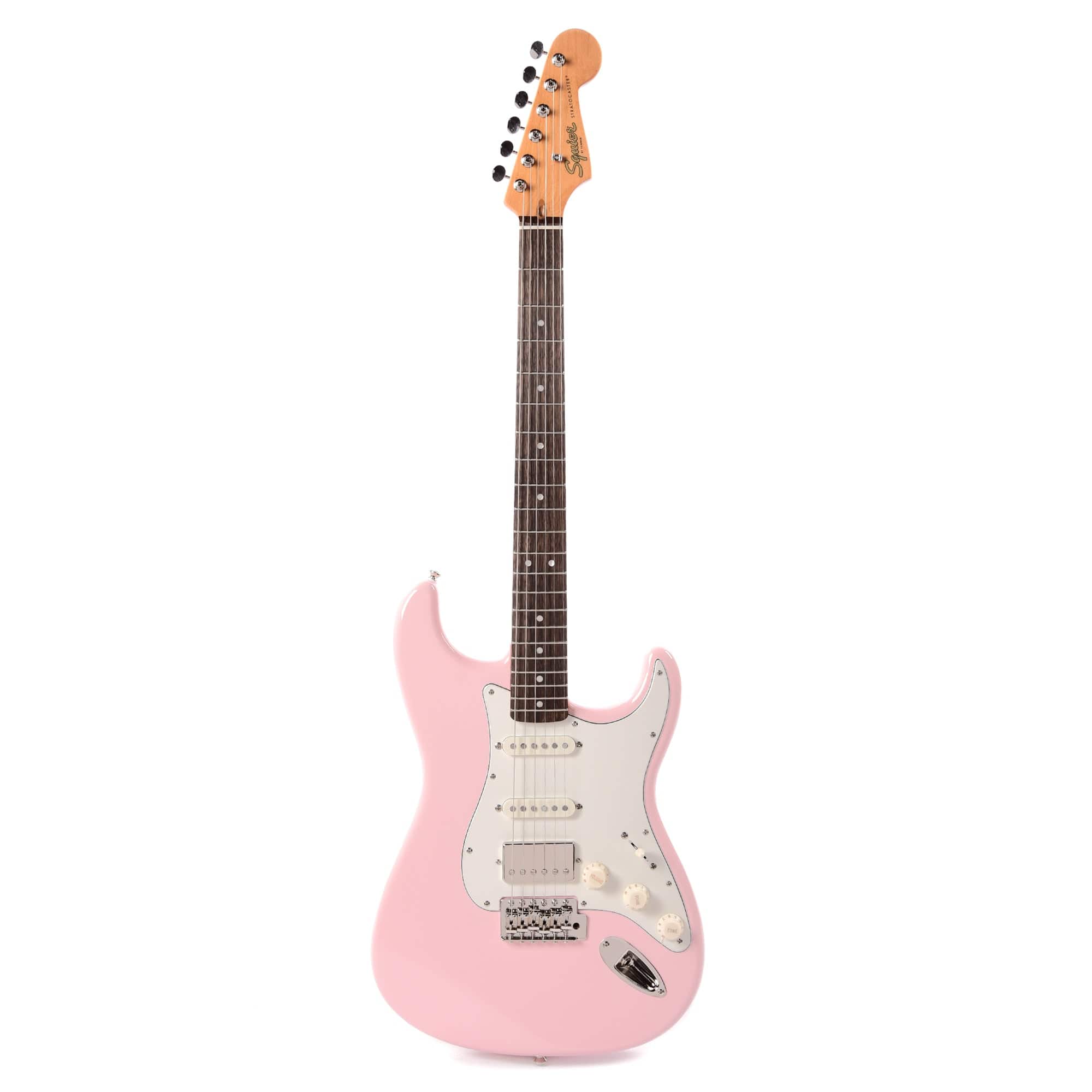 Squier Classic Vibe 60s Stratocaster HSS Shell Pink 3-Ply Parchment Electric Guitars / Solid Body