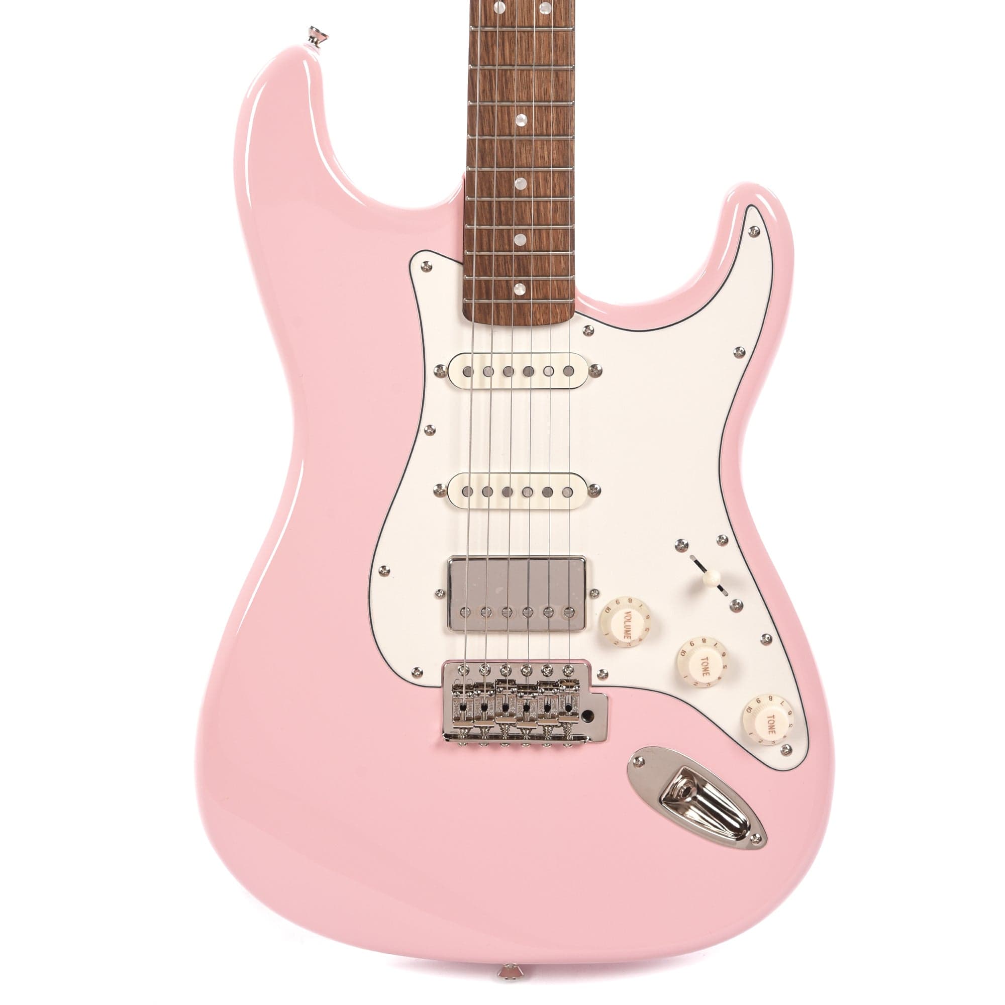 Squier Classic Vibe 60s Stratocaster HSS Shell Pink 3-Ply Parchment Electric Guitars / Solid Body