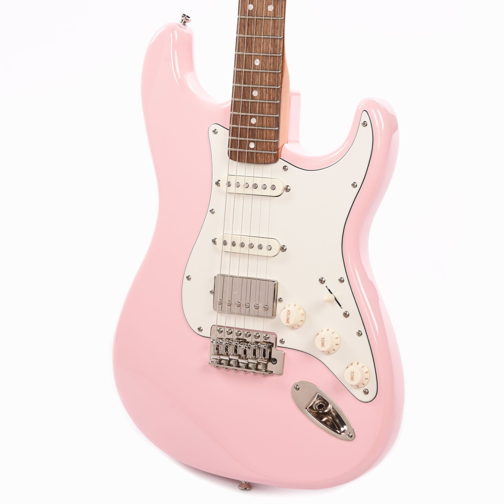 Squier Classic Vibe 60s Stratocaster HSS Shell Pink 3-Ply Parchment Electric Guitars / Solid Body