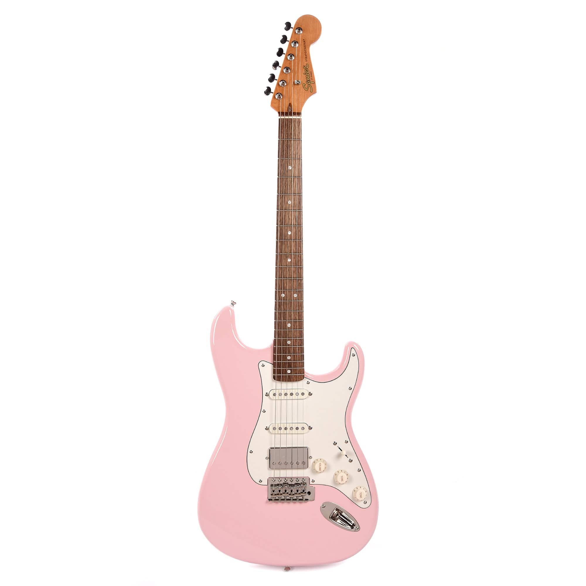 Squier Classic Vibe 60s Stratocaster HSS Shell Pink 3-Ply Parchment Electric Guitars / Solid Body