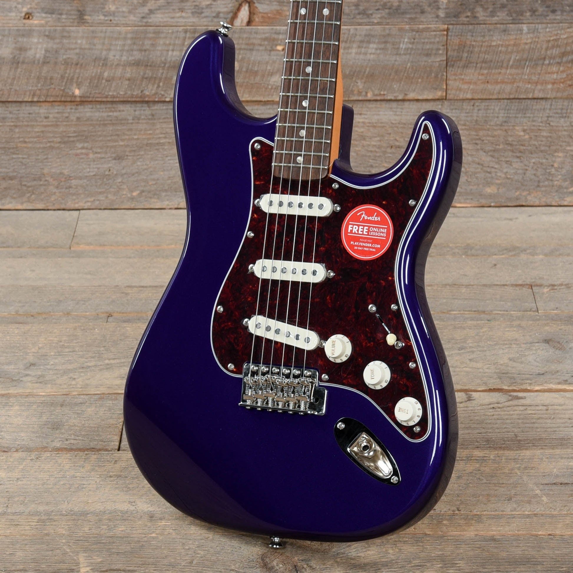 Squier Classic Vibe '60s Stratocaster Purple Metallic w/4-Ply Tortoise Pickguard Electric Guitars / Solid Body