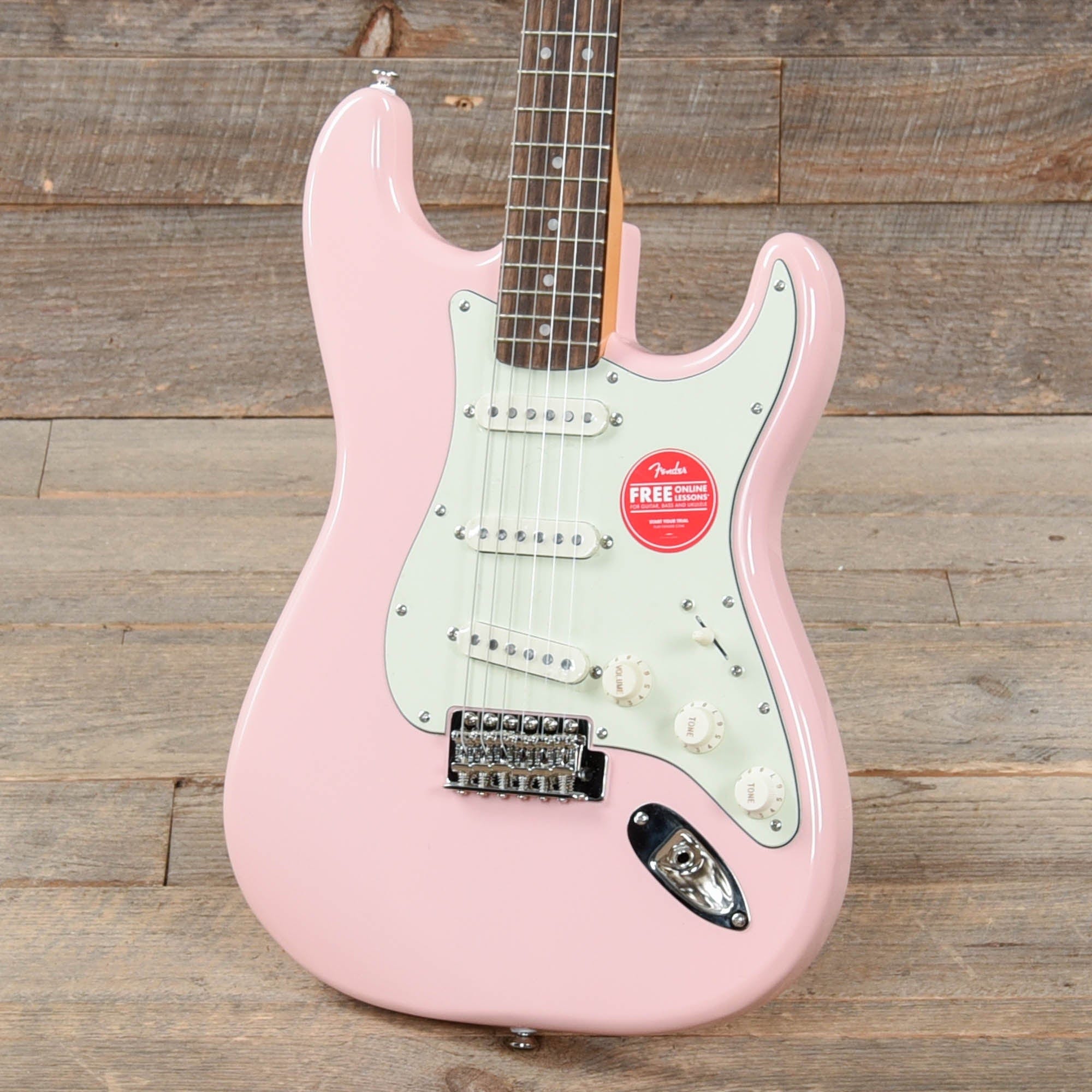 Squier Classic Vibe '60s Stratocaster Shell Pink w/Mint Pickguard Electric Guitars / Solid Body