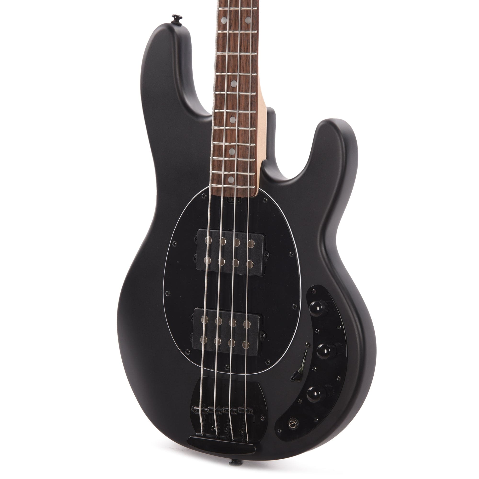 Sterling By Music Man StingRay HH RAY4HH Stealth Black Bass Guitar 
