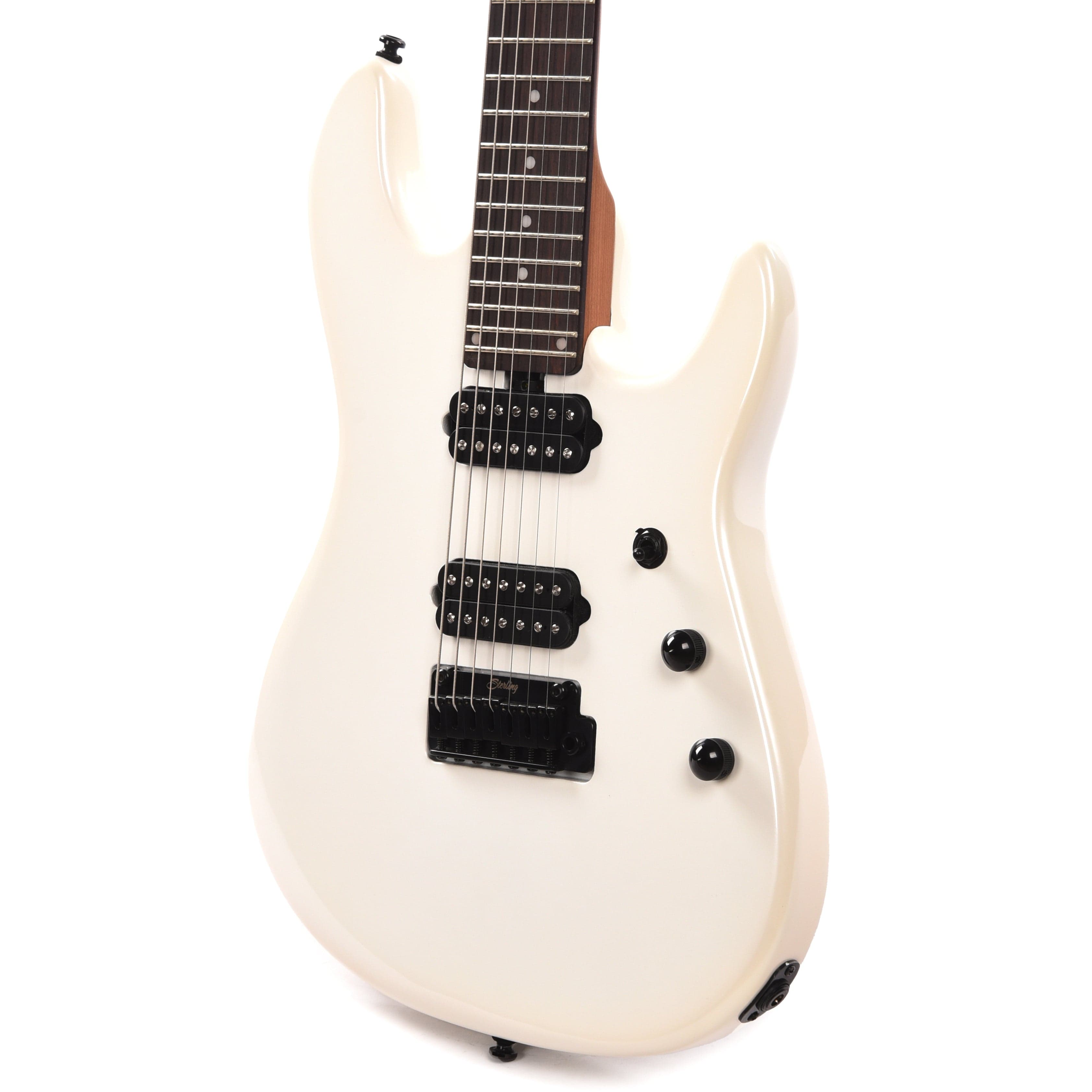 Sterling By Music Man Jason Richardson Cutlass 7 Pearl White