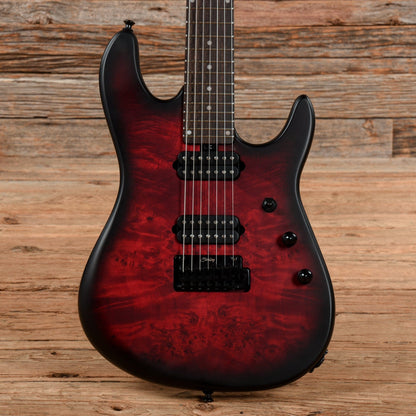 Sterling by Music Man Jason Richardson Signature 7-String Cutlass Dark Scarlet Burst Electric Guitars / Solid Body