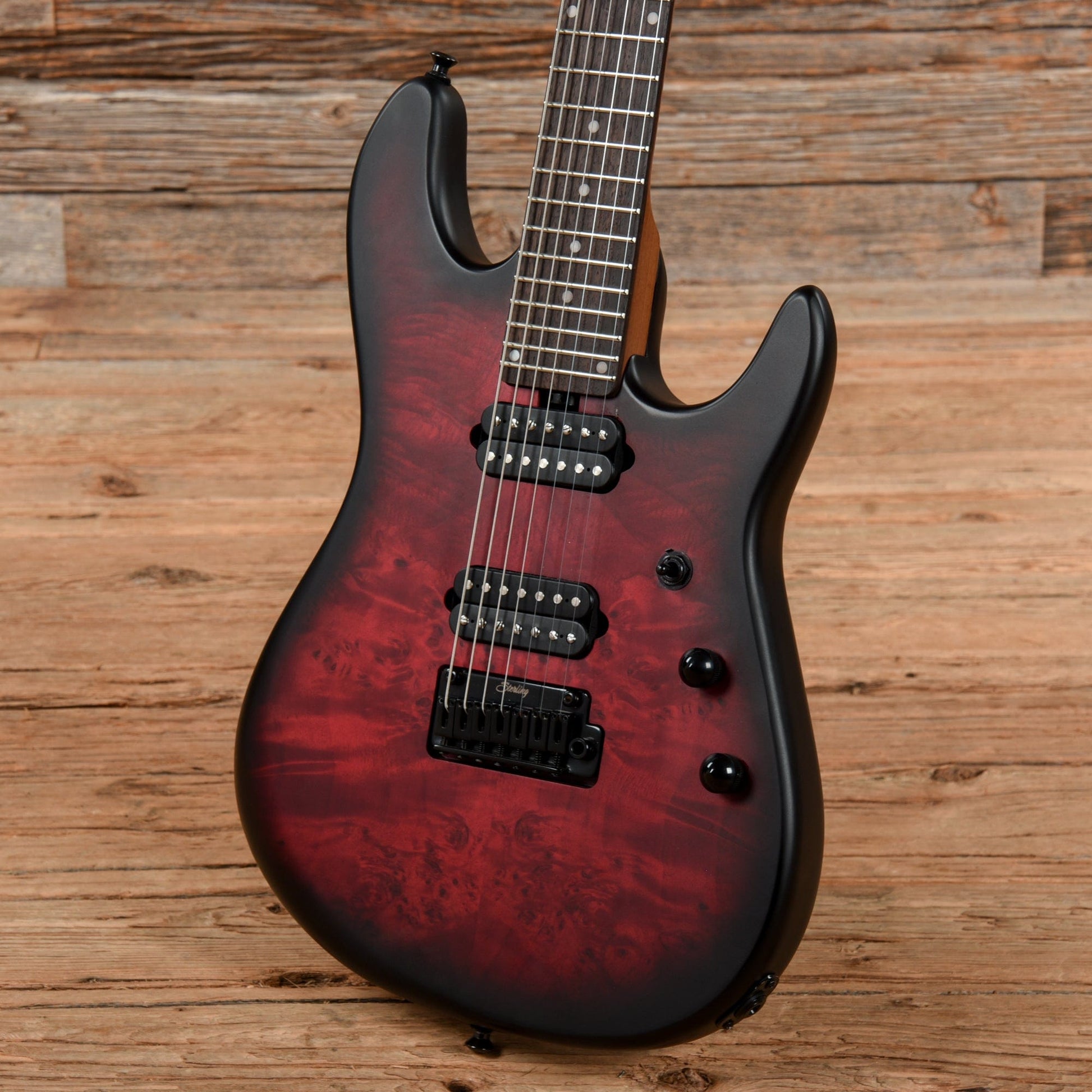 Sterling by Music Man Jason Richardson Signature 7-String Cutlass Dark Scarlet Burst Electric Guitars / Solid Body