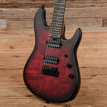 Sterling by Music Man Jason Richardson Signature 7-String Cutlass Dark Scarlet Burst Electric Guitars / Solid Body