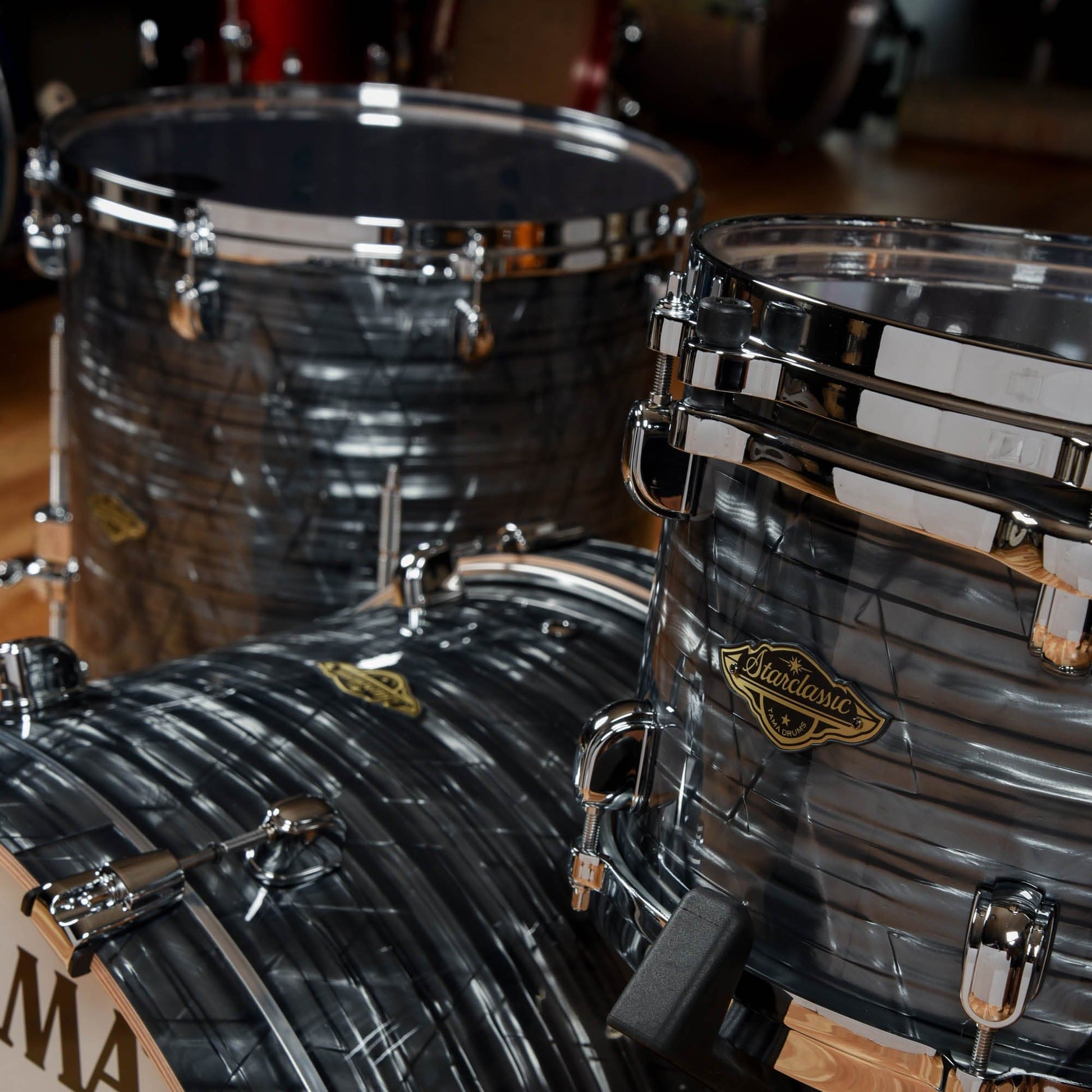 Tama Starclassic 12/16/22 3pc. Walnut/Birch Drum Kit Charcoal Onyx Drums and Percussion / Acoustic Drums / Full Acoustic Kits