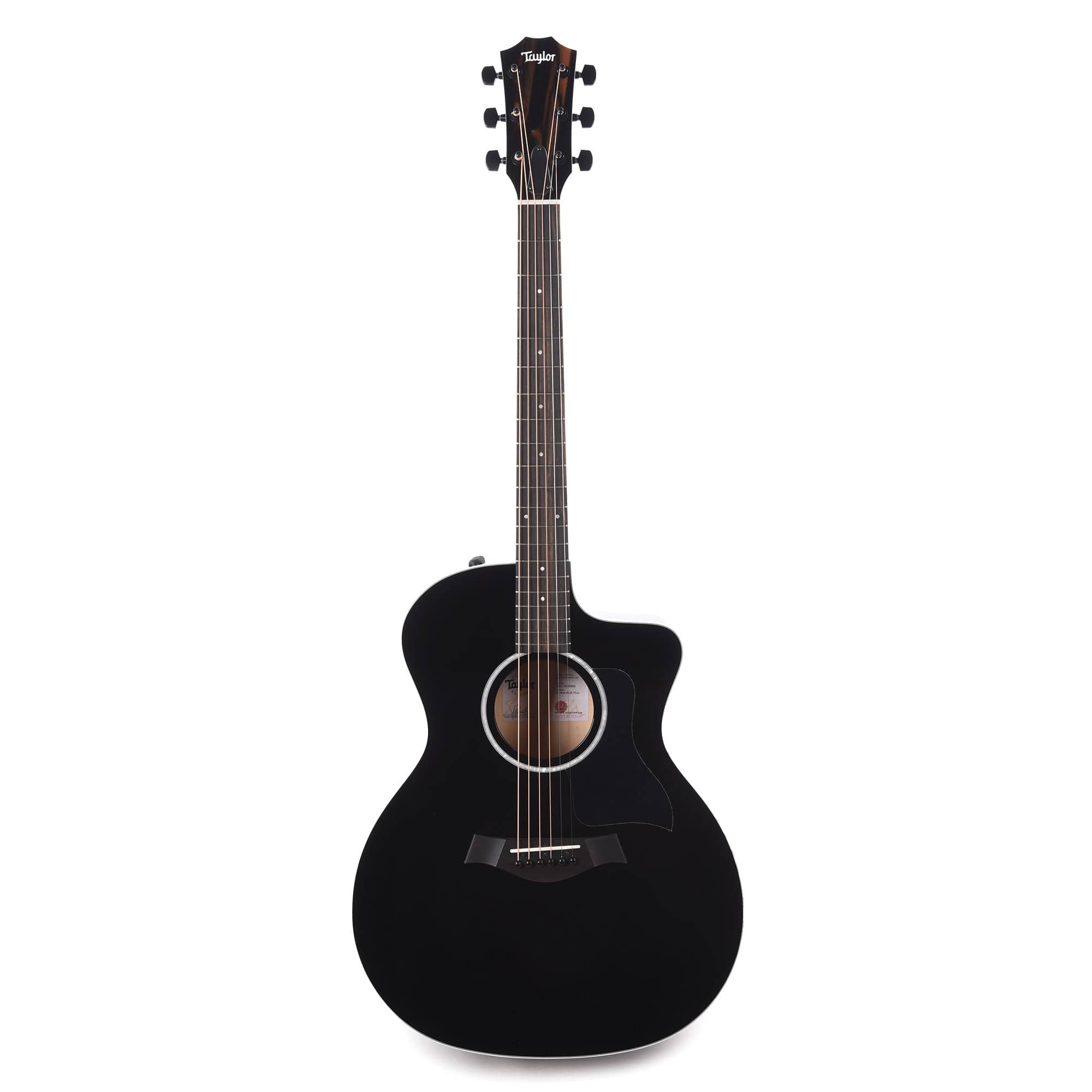 Taylor 214ce-BLK Plus Grand Auditorium Spruce/Big Leaf Maple Black Acoustic Guitars / OM and Auditorium