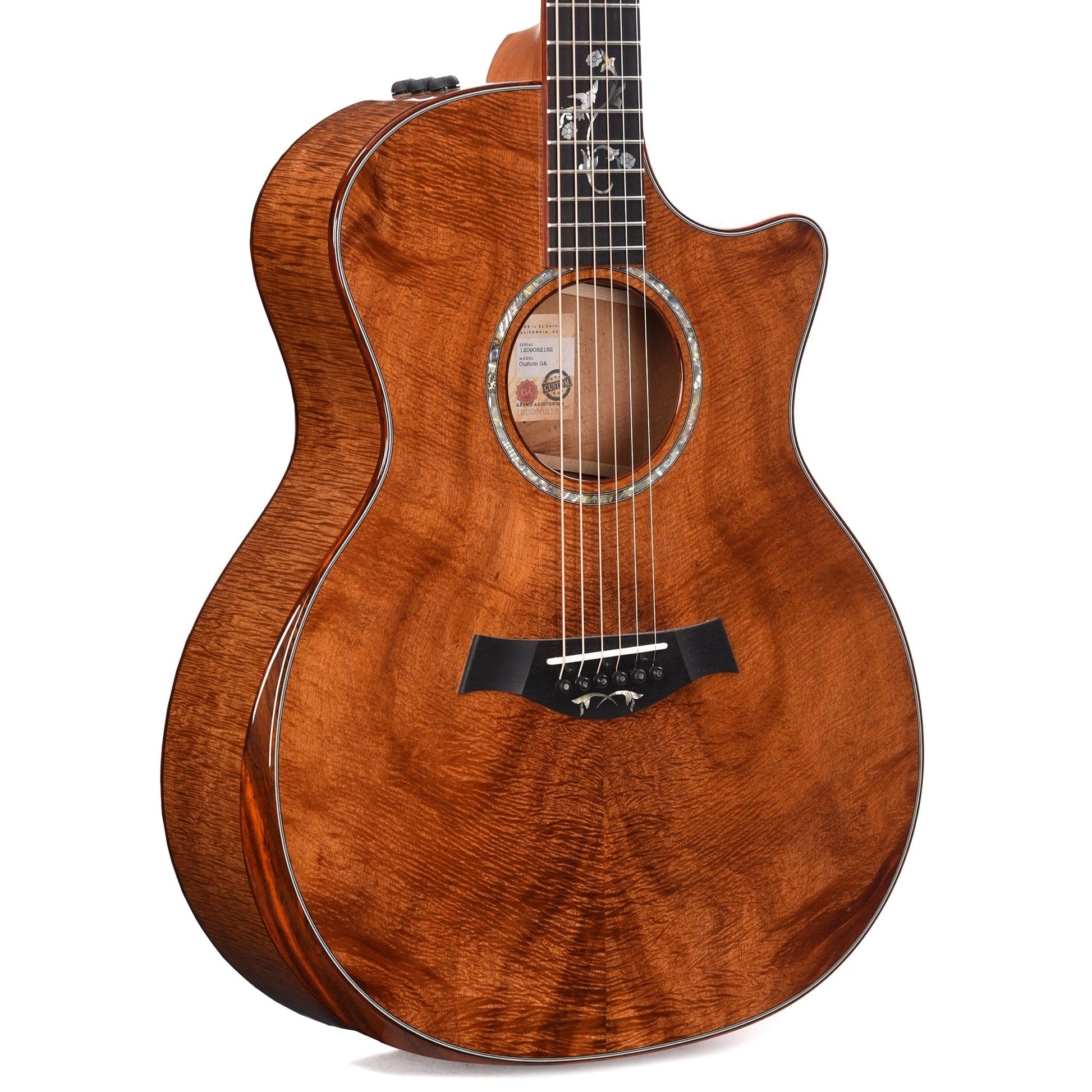 Taylor Custom Grand Auditorium Master Grade Koa Natural Stain w/Cocobolo Binding & Cindy Inlay Acoustic Guitars / OM and Auditorium