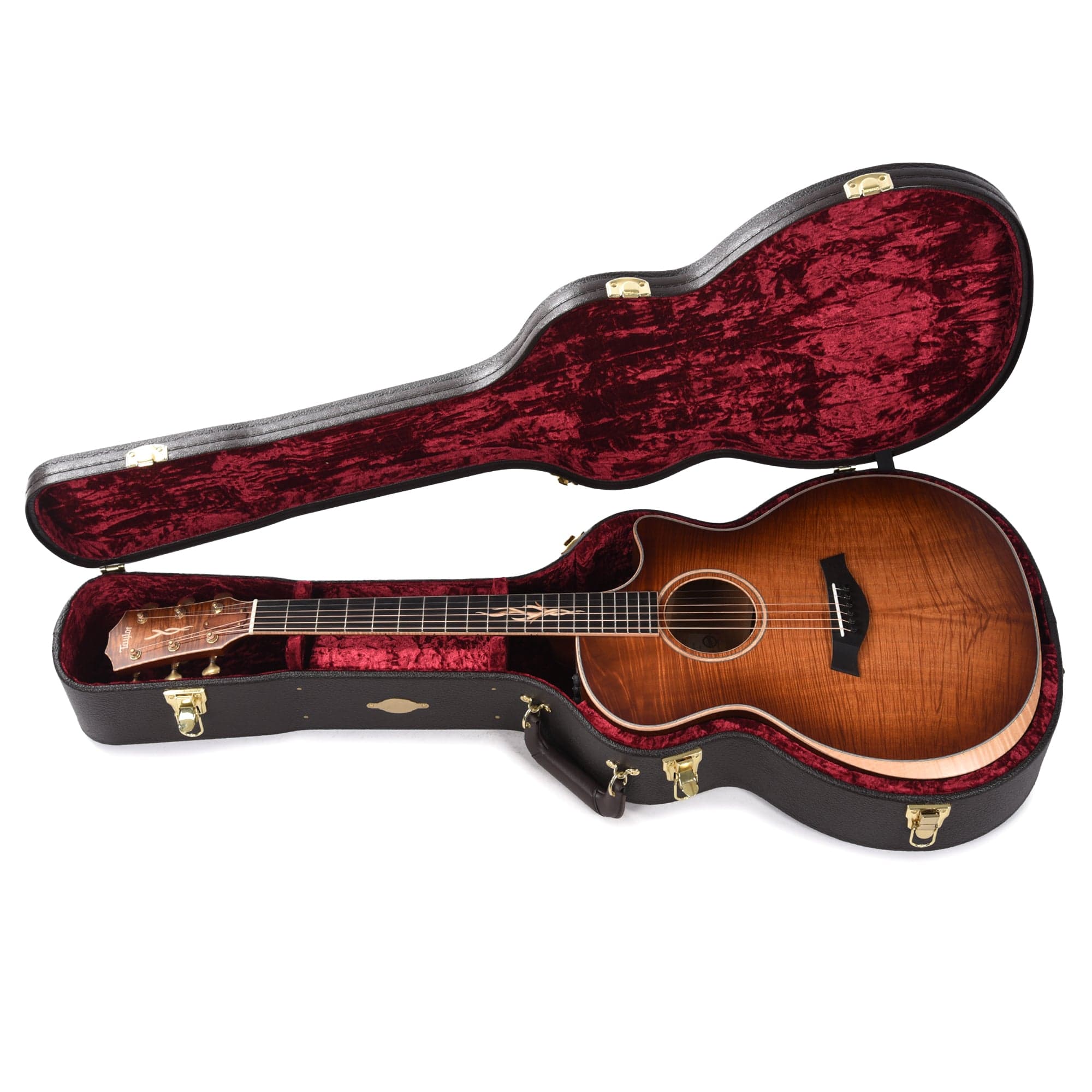 Taylor Custom Grand Auditorium Master Grade Koa Satin Shaded Edgeburst w/Figured Maple Binding & Bouquet Inlay Acoustic Guitars / OM and Auditorium