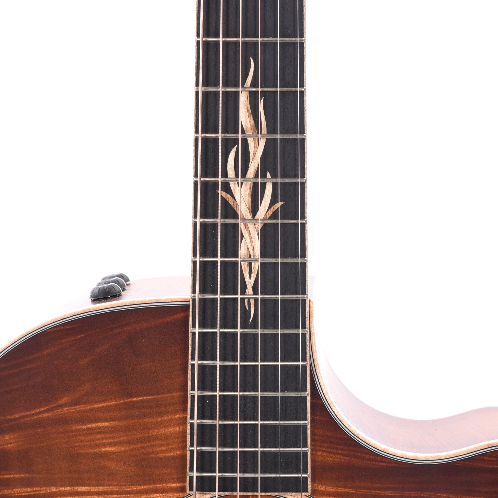 Taylor Custom Grand Auditorium Master Grade Koa Satin Shaded Edgeburst w/Figured Maple Binding & Bouquet Inlay Acoustic Guitars / OM and Auditorium