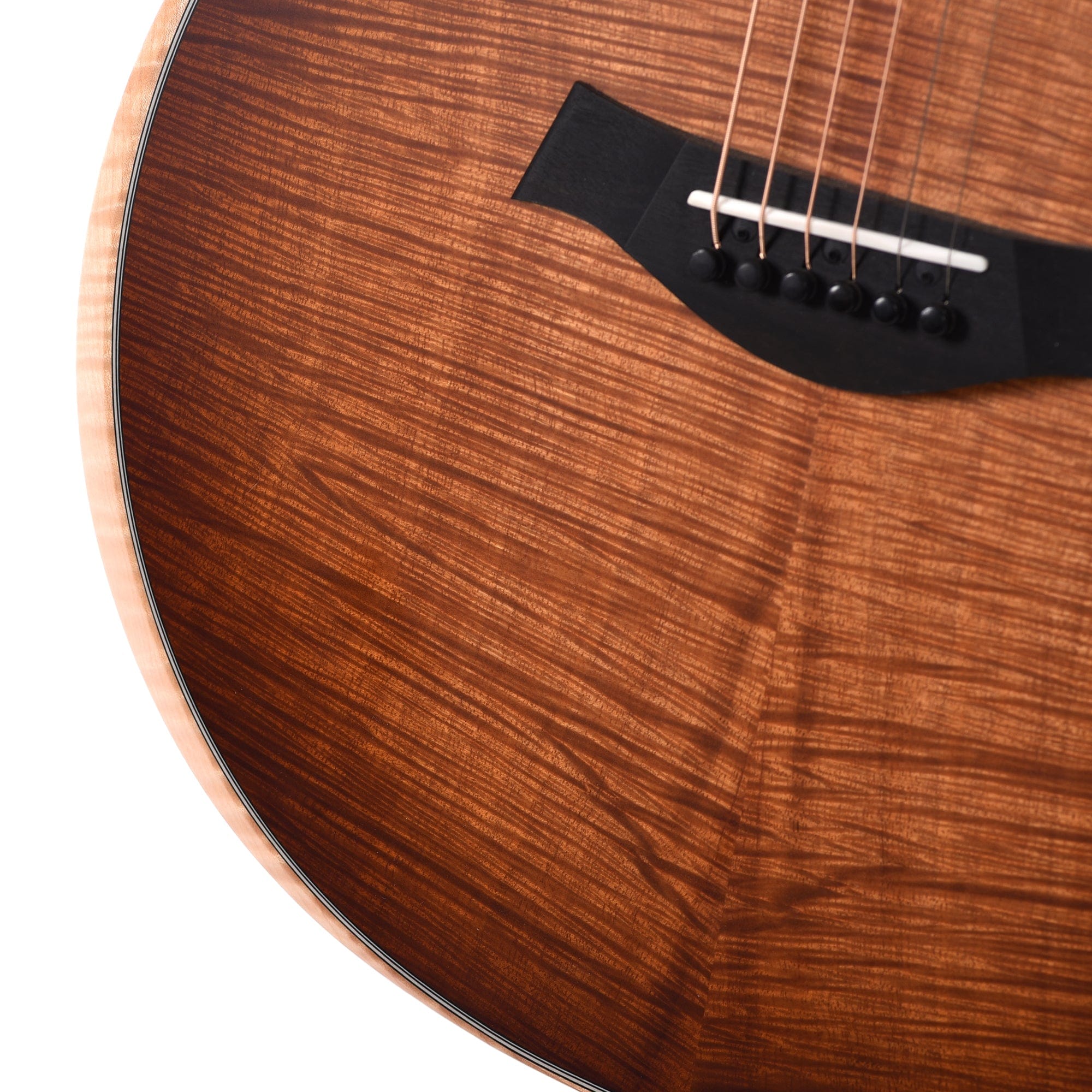 Taylor Custom Grand Auditorium Master Grade Koa Satin Shaded Edgeburst w/Figured Maple Binding & Bouquet Inlay Acoustic Guitars / OM and Auditorium