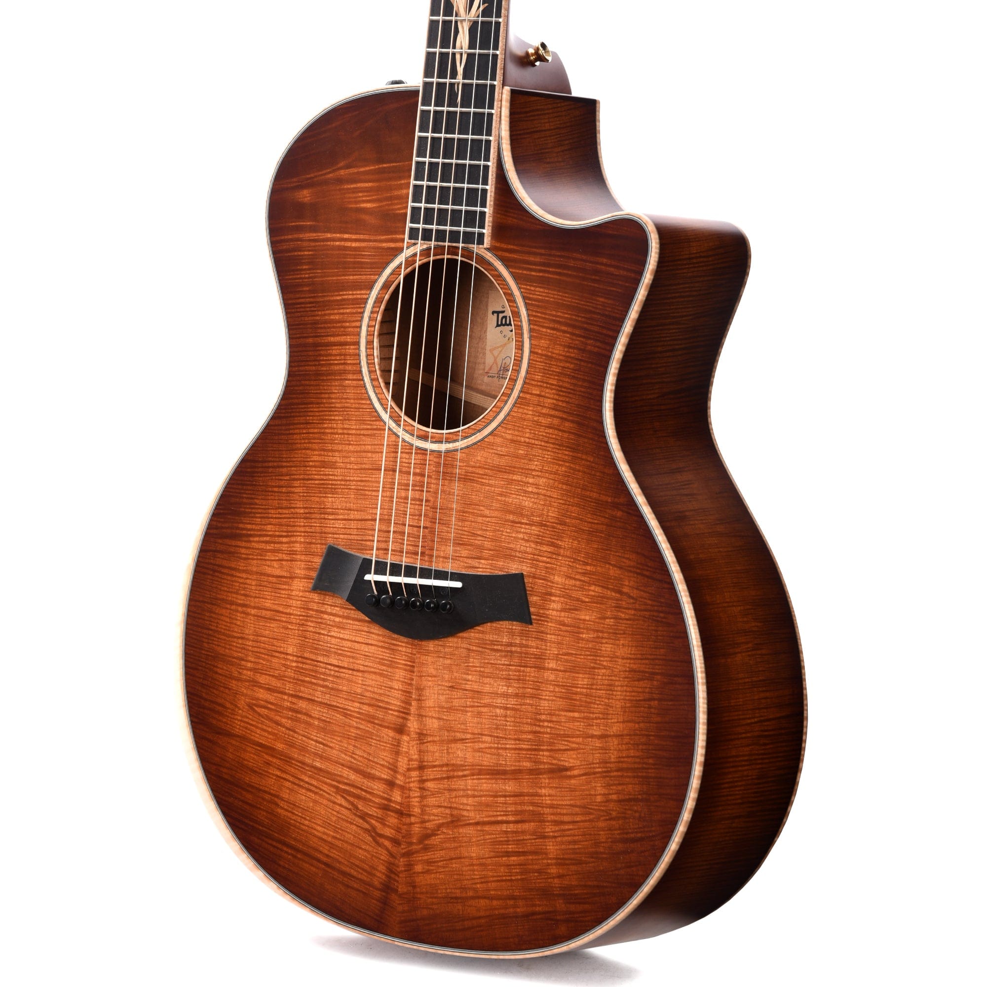 Taylor Custom Grand Auditorium Master Grade Koa Satin Shaded Edgeburst w/Figured Maple Binding & Bouquet Inlay Acoustic Guitars / OM and Auditorium