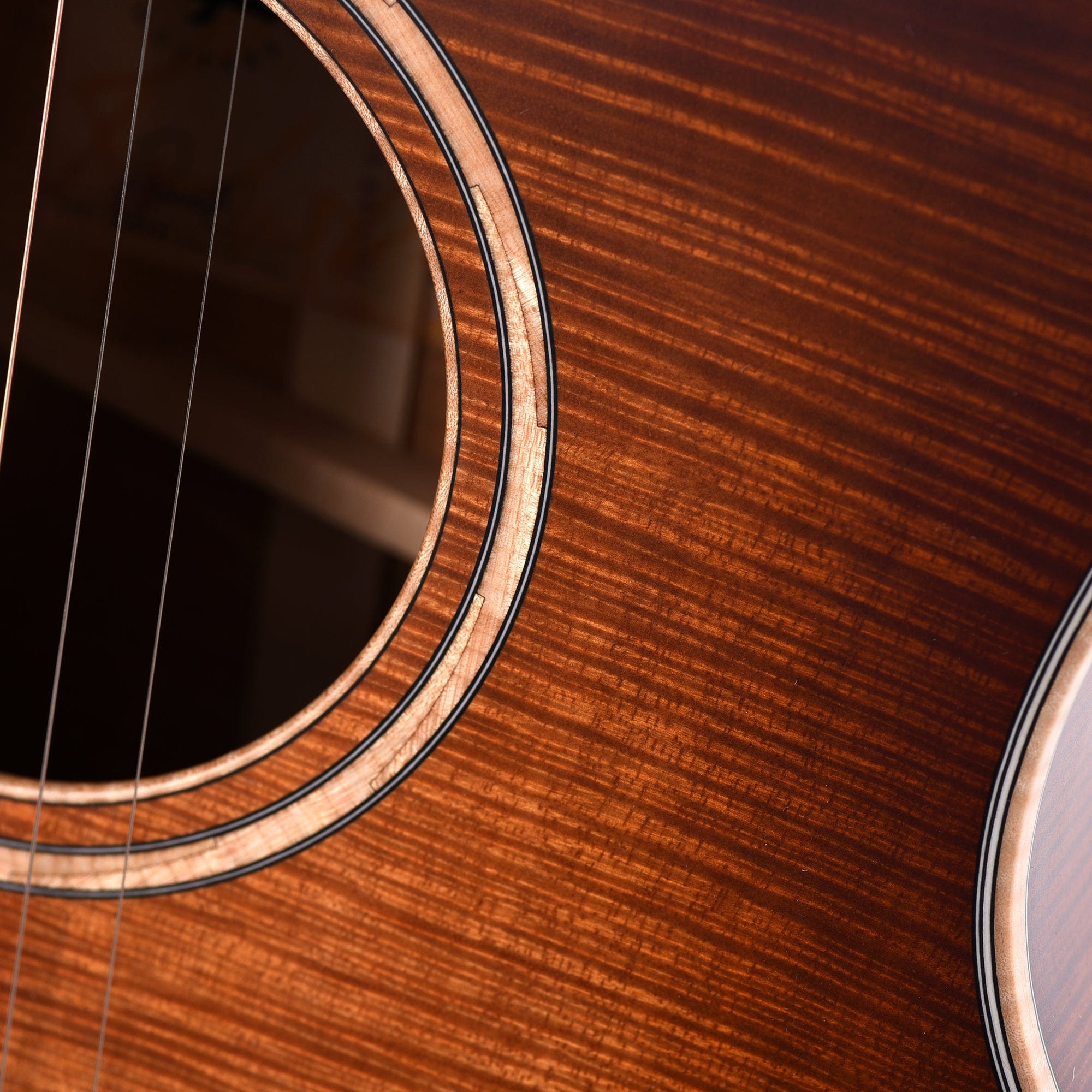 Taylor Custom Grand Auditorium Master Grade Koa Satin Shaded Edgeburst w/Figured Maple Binding & Bouquet Inlay Acoustic Guitars / OM and Auditorium