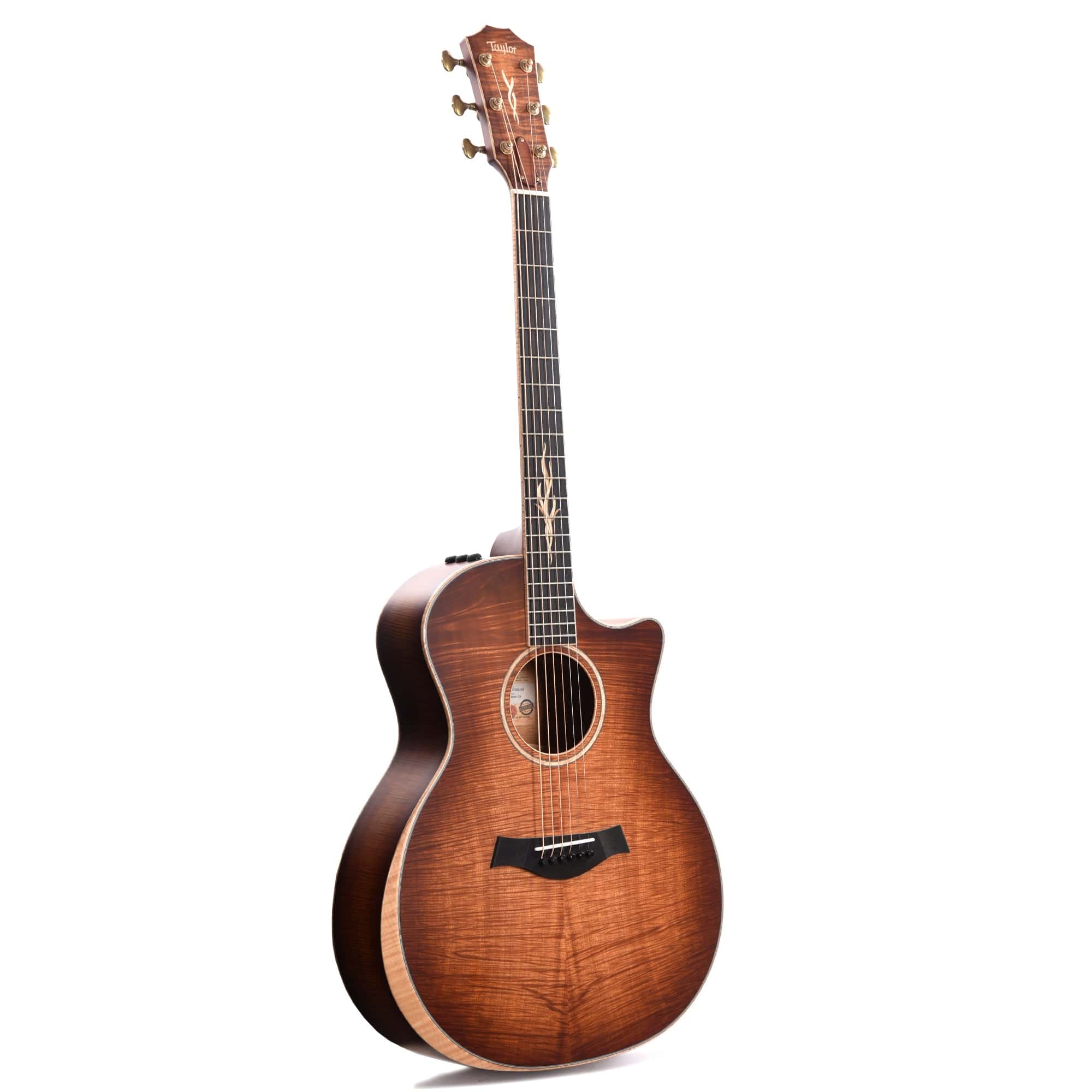 Taylor Custom Grand Auditorium Master Grade Koa Satin Shaded Edgeburst w/Figured Maple Binding & Bouquet Inlay Acoustic Guitars / OM and Auditorium