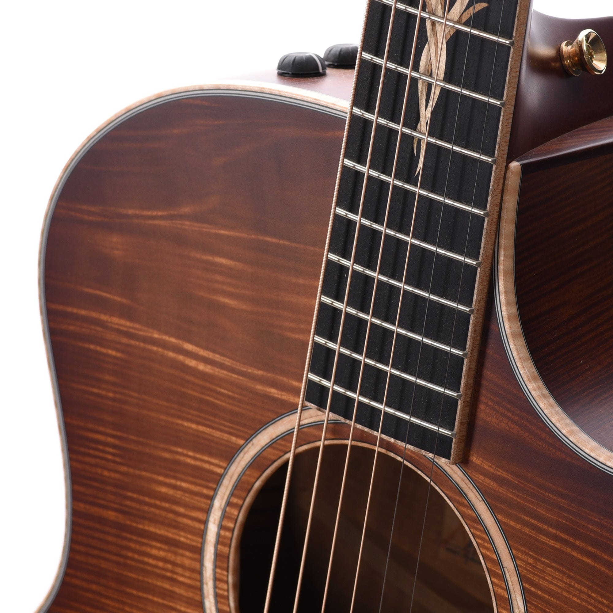 Taylor Custom Grand Auditorium Master Grade Koa Satin Shaded Edgeburst w/Figured Maple Binding & Bouquet Inlay Acoustic Guitars / OM and Auditorium