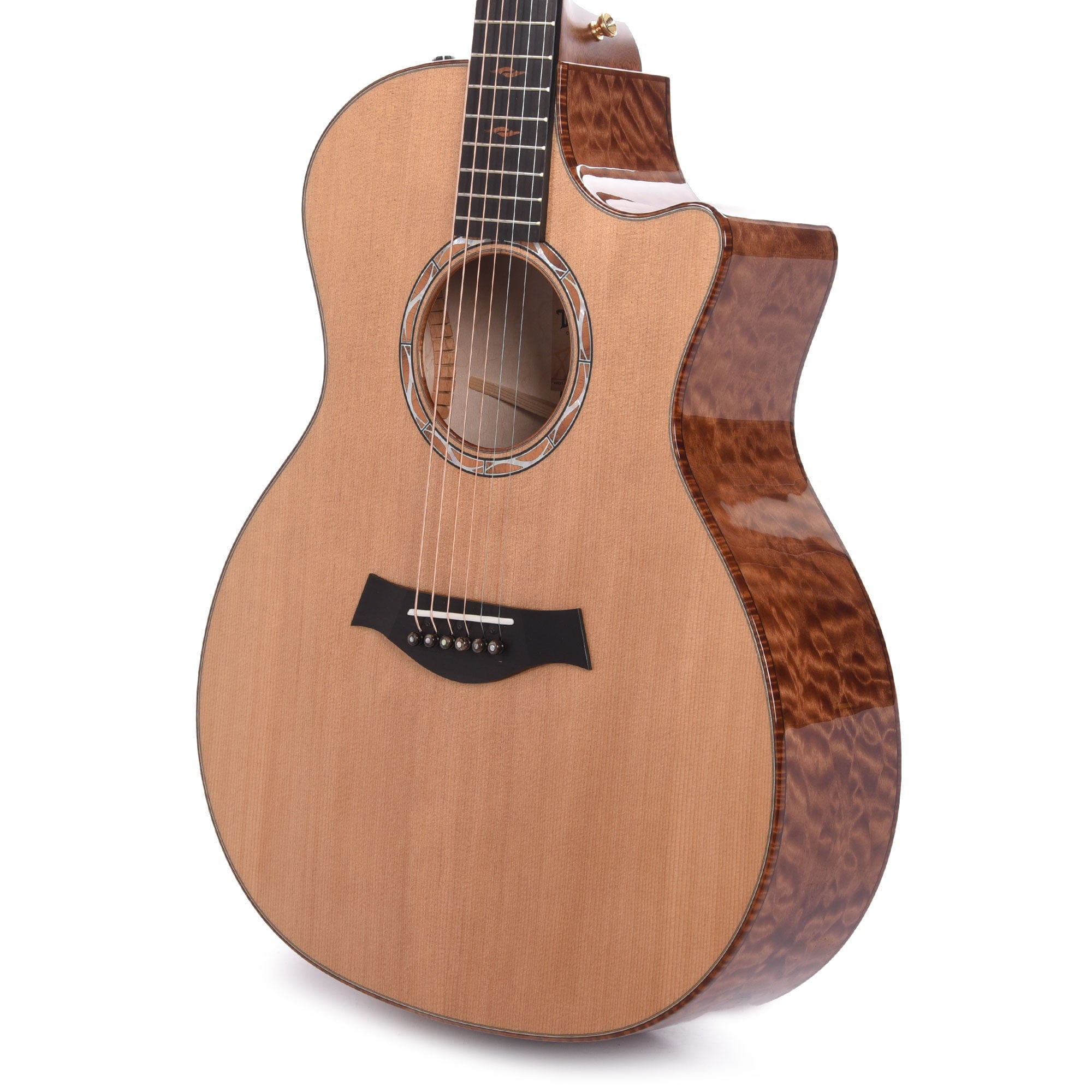 Taylor Custom Grand Auditorium Torrefied Sitka/Quilted Big Leaf Maple Natural Acoustic Guitars / OM and Auditorium