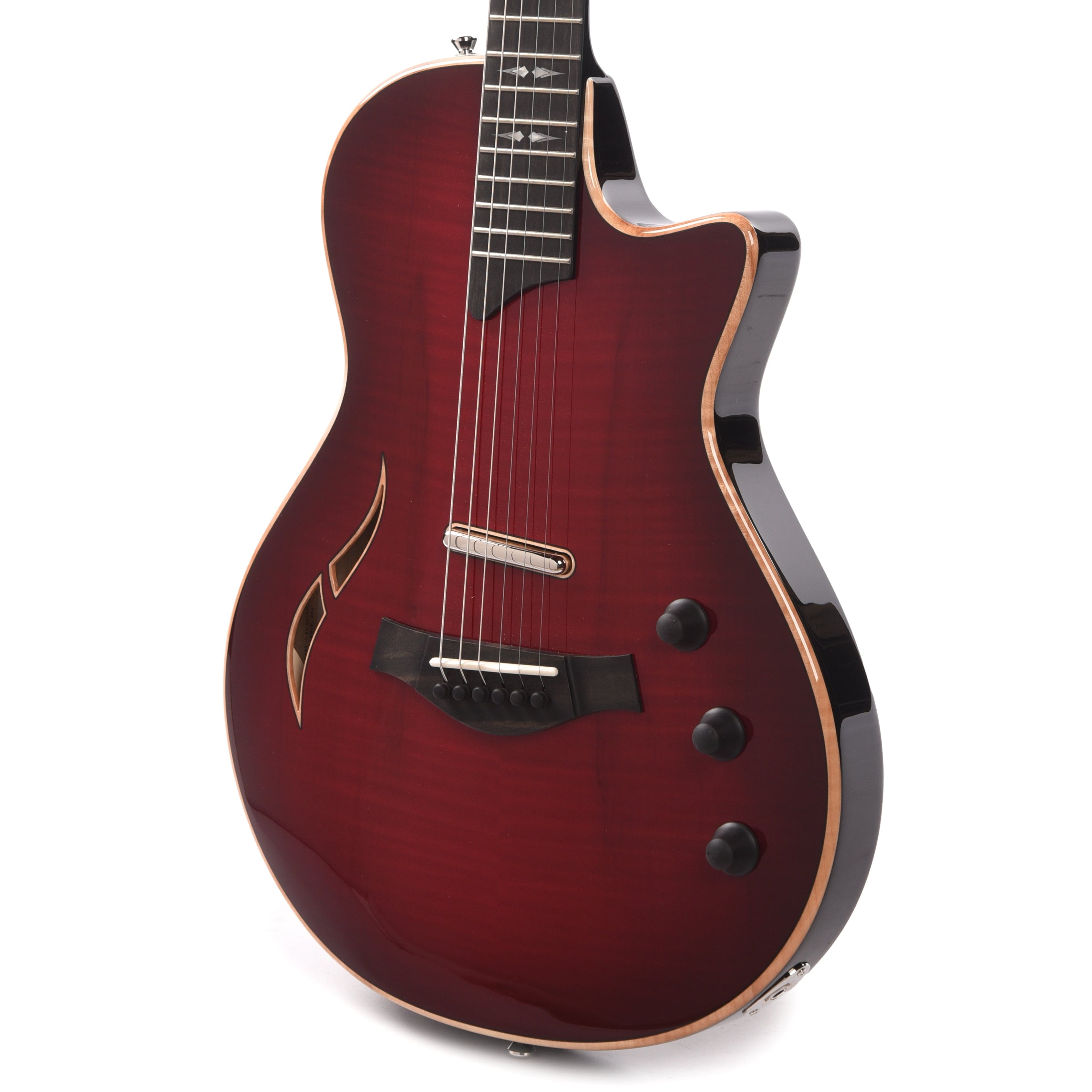 Taylor T5z Pro Figured Big Leaf Maple Cayenne Red Electric Guitars / Semi-Hollow