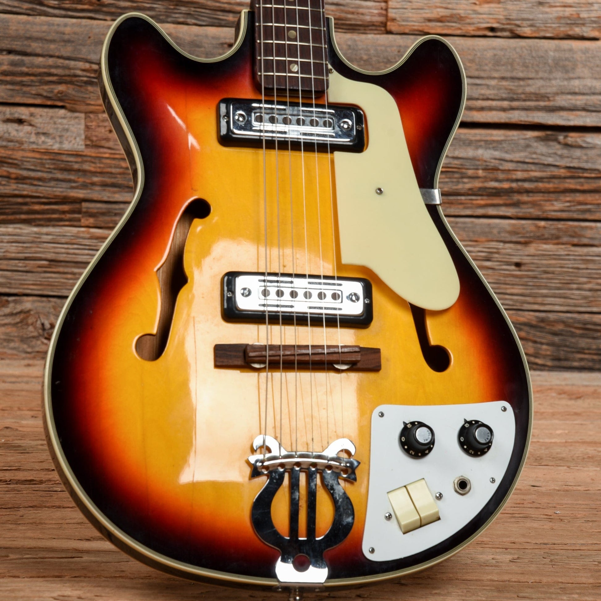 Teisco Del Rey EP-7 Sunburst 1960s Electric Guitars / Semi-Hollow