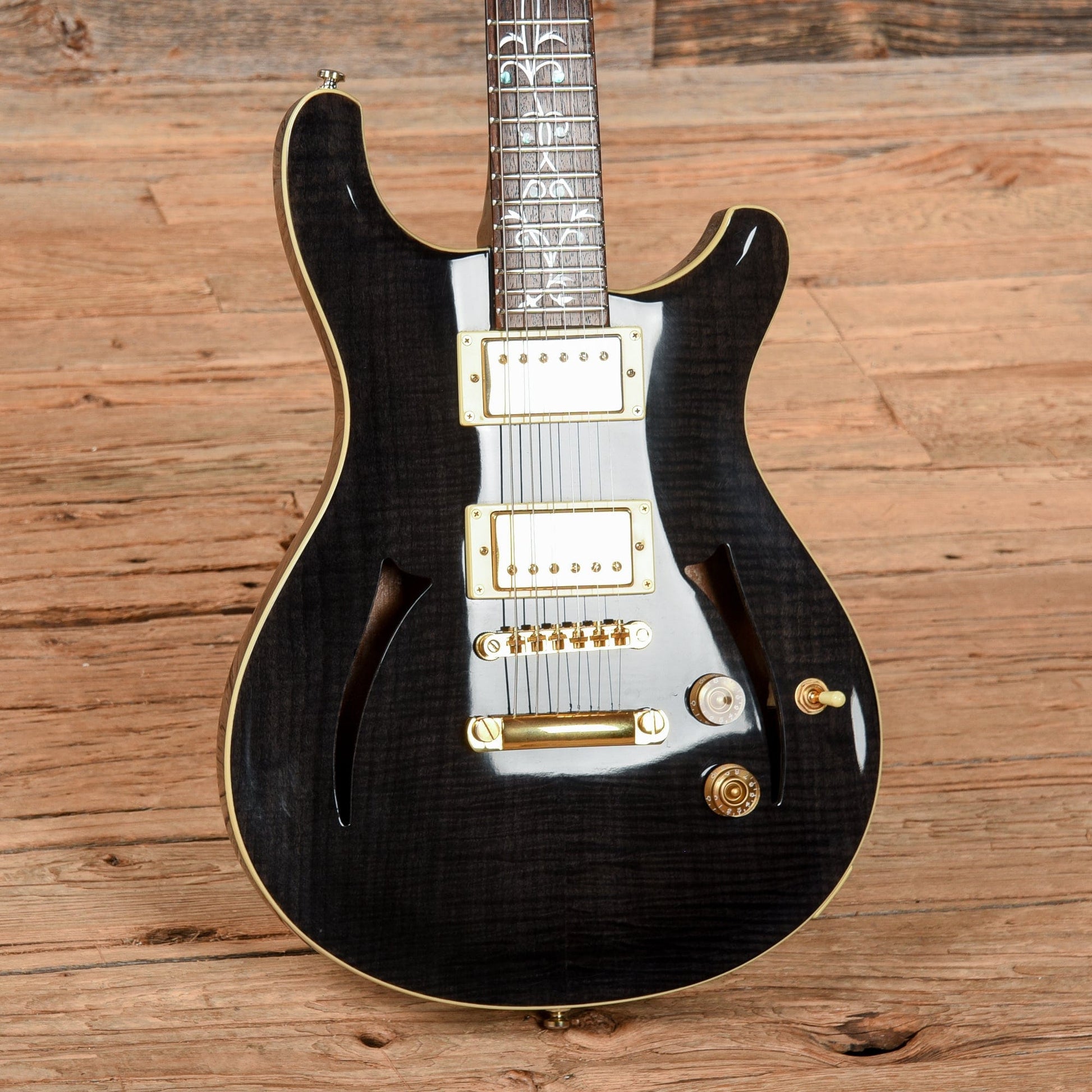 Tradition MTP-450 Transparent Black Electric Guitars / Semi-Hollow