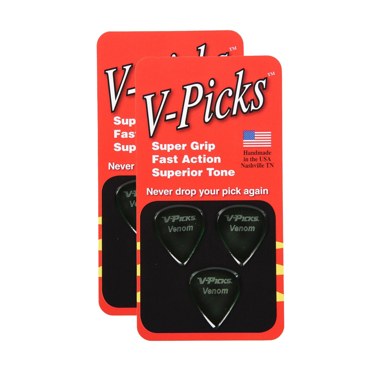 V-Picks Venom Guitar Pick 2 Pack (6) Bundle Accessories / Picks