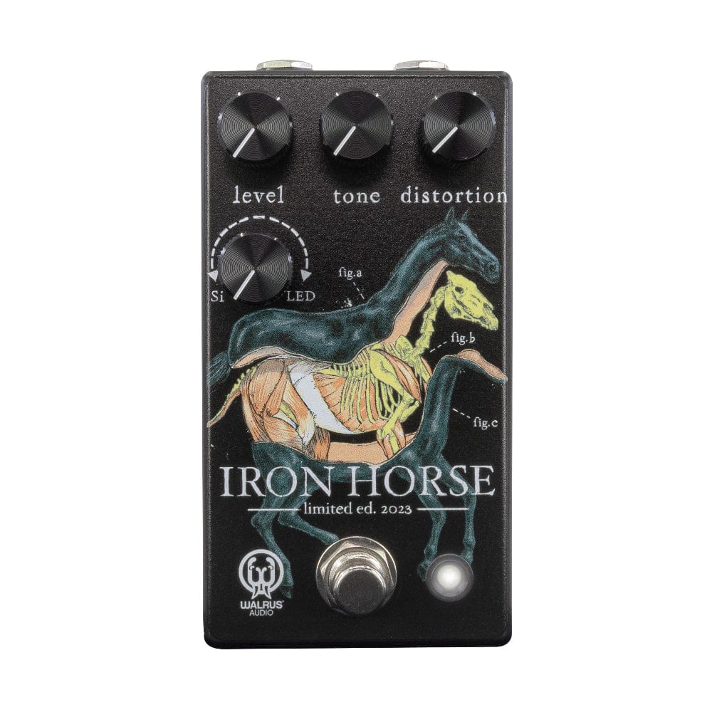 Walrus Halloween Edition Iron Horse Distortion Pedal Glow in the Dark Skeleton Effects and Pedals / Distortion