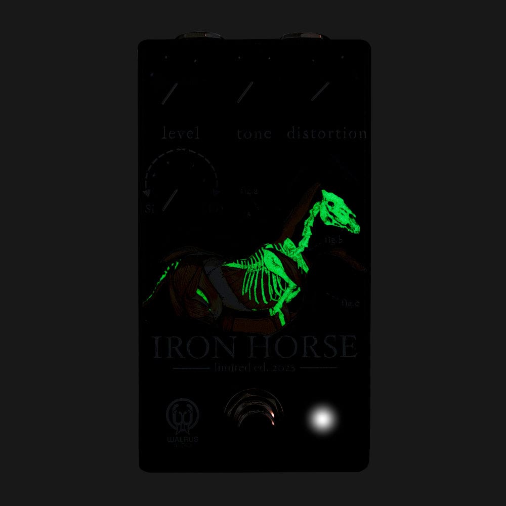 Walrus Halloween Edition Iron Horse Distortion Pedal Glow in the Dark Skeleton Effects and Pedals / Distortion