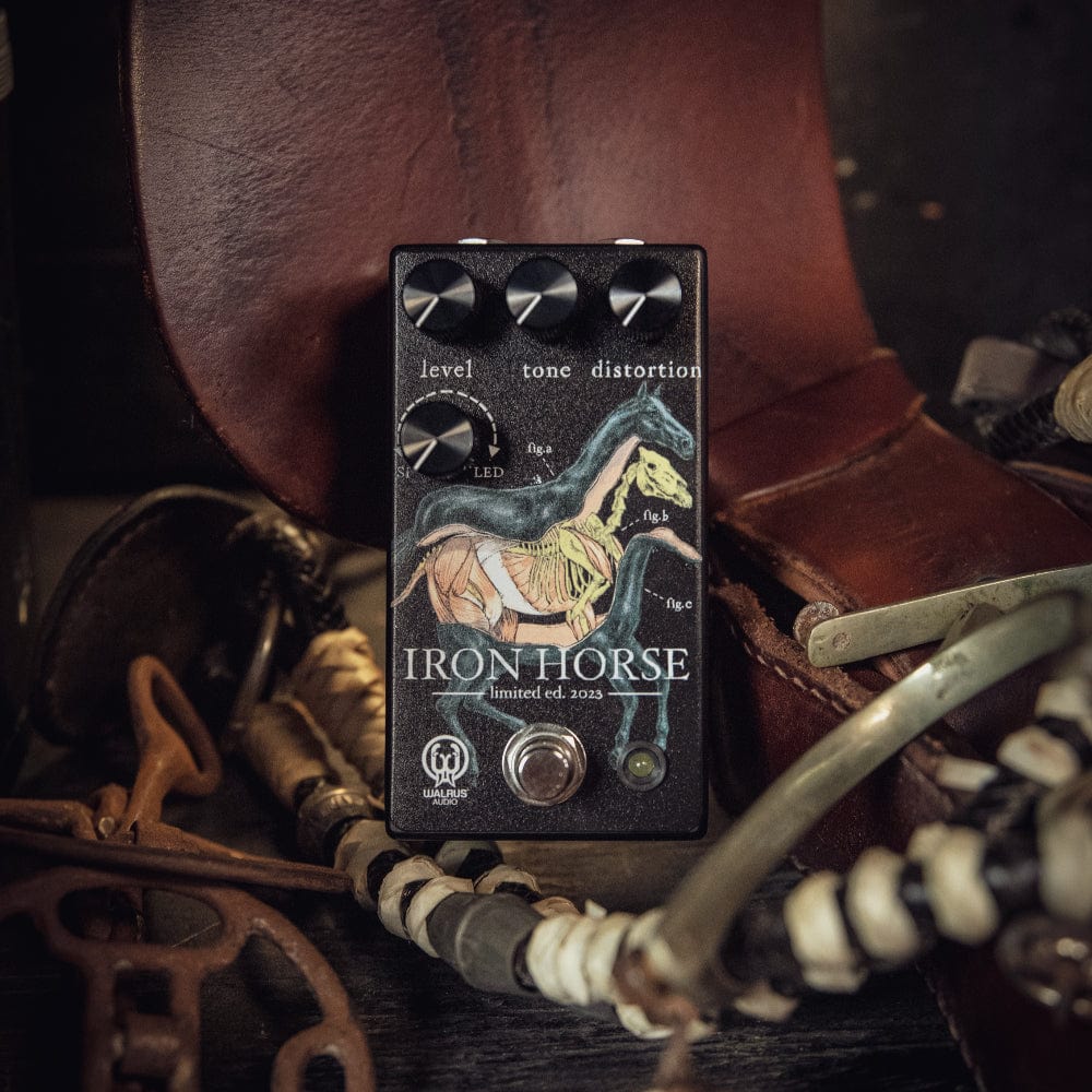 Walrus Halloween Edition Iron Horse Distortion Pedal Glow in the Dark Skeleton Effects and Pedals / Distortion