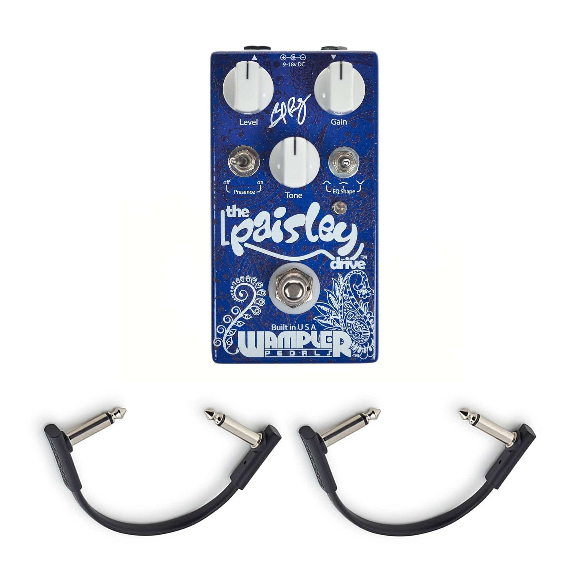 Wampler Paisley Drive v2 w/(2) Rockboard Flat Patch Cables Bundle Effects and Pedals / Overdrive and Boost