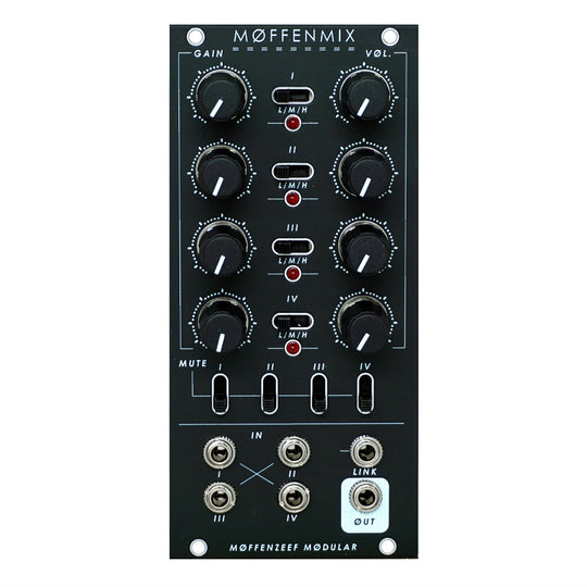 Moffenzeef Modular Moffenmix Quad Distortion Mixer Eurorack Module Limited Black